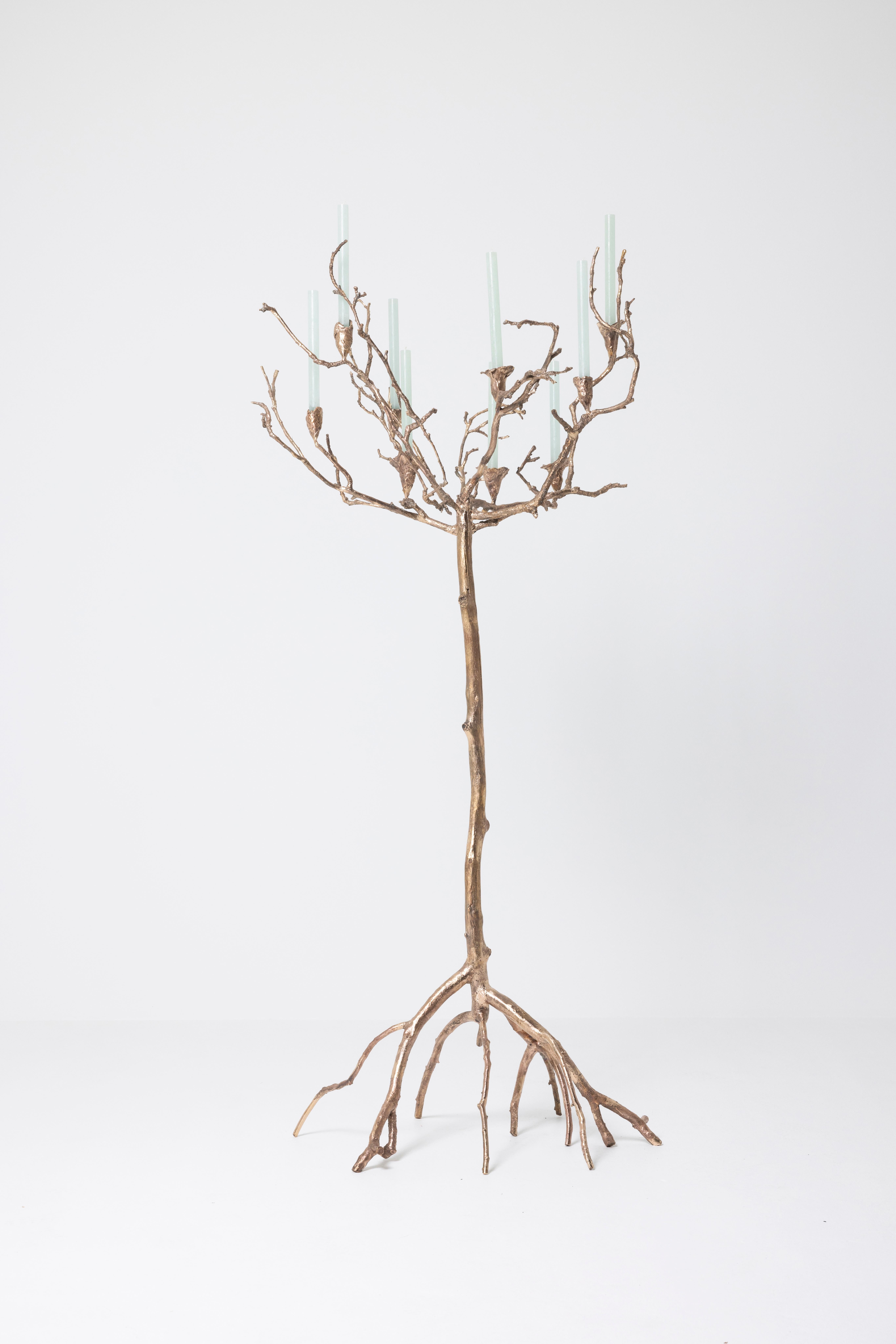 Bronzo Albero portacandele contemporaneo in bronzo di Clotilde Ancarani, Belgio in vendita