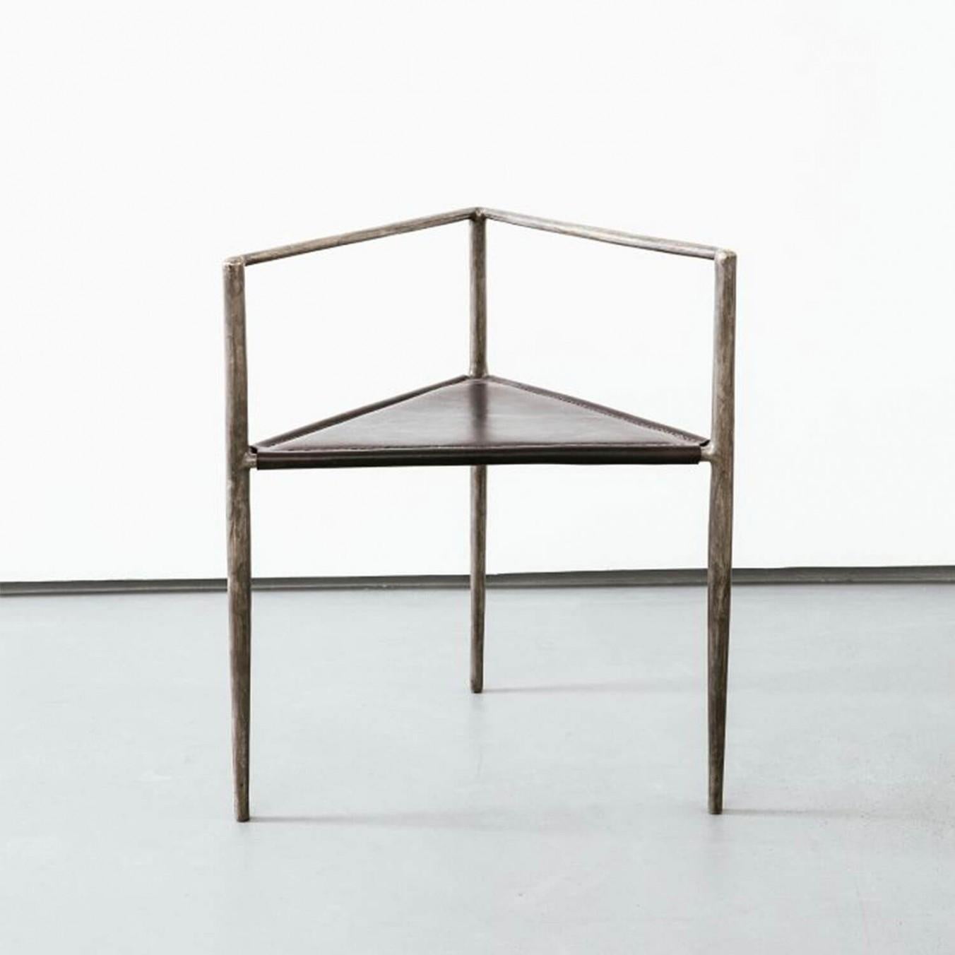 Contemporary bronze stool - Alchemy bar stool by Rick Owens
2012
L 62cm x W 50cm x H 71cm
Materials : Bronze, Leather
Weight : 20 kg

Available in black finish or Nitrate (Dark Brown) finish.

Rick Owens is a California-born fashion and