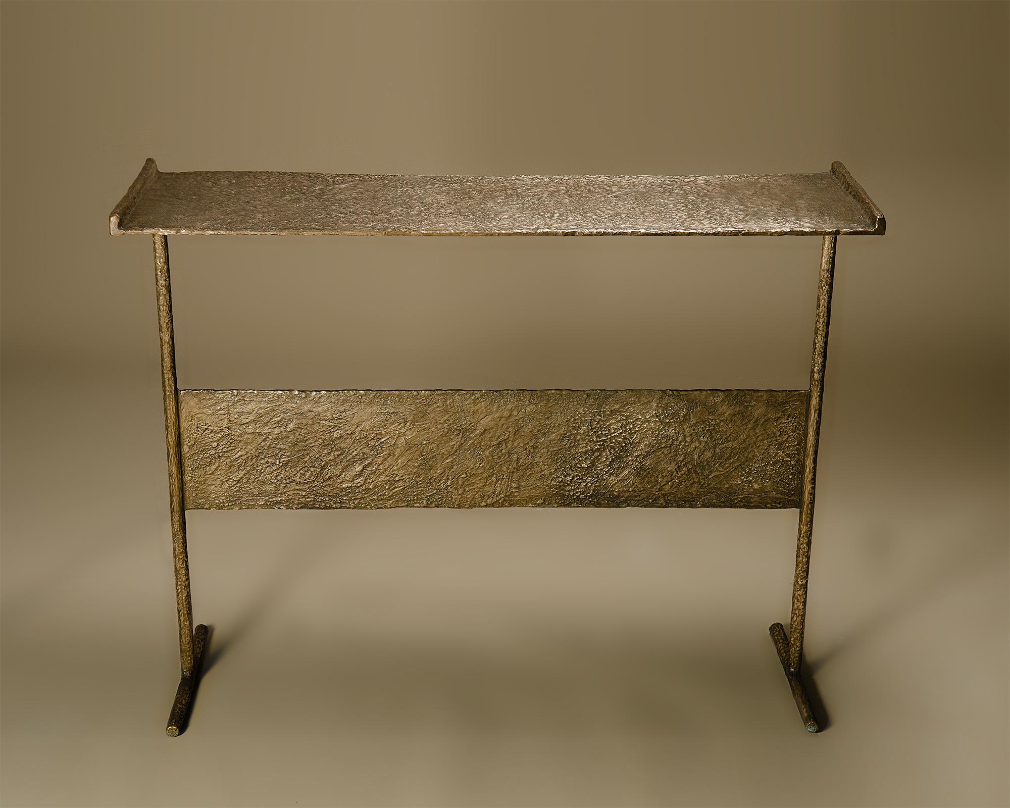 Casted bronze console, Edition of 16 + 1 AP in aluminium

 