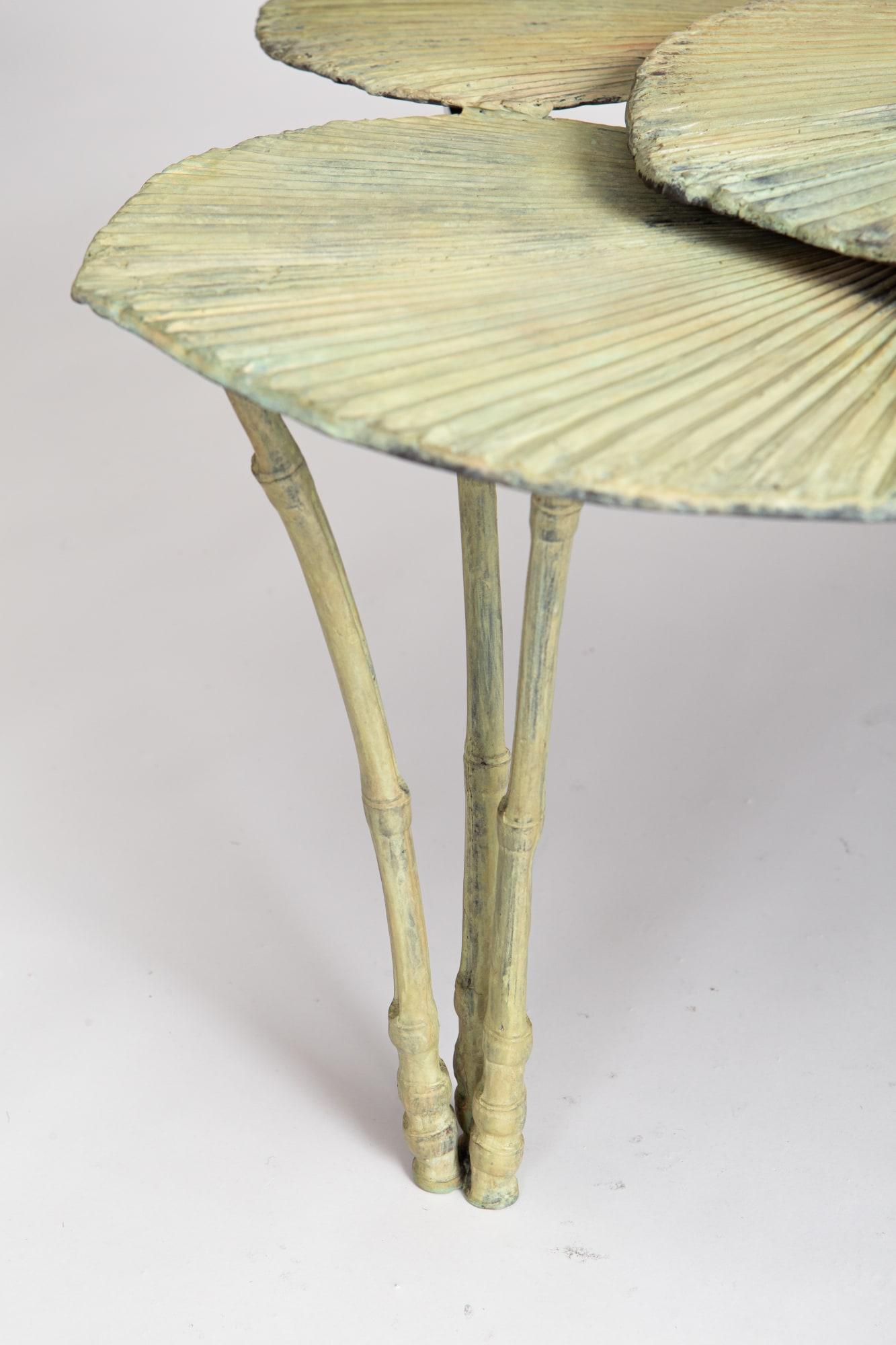 Table basse contemporaine à éventail en bronze par Clotilde Ancarani en vente 2