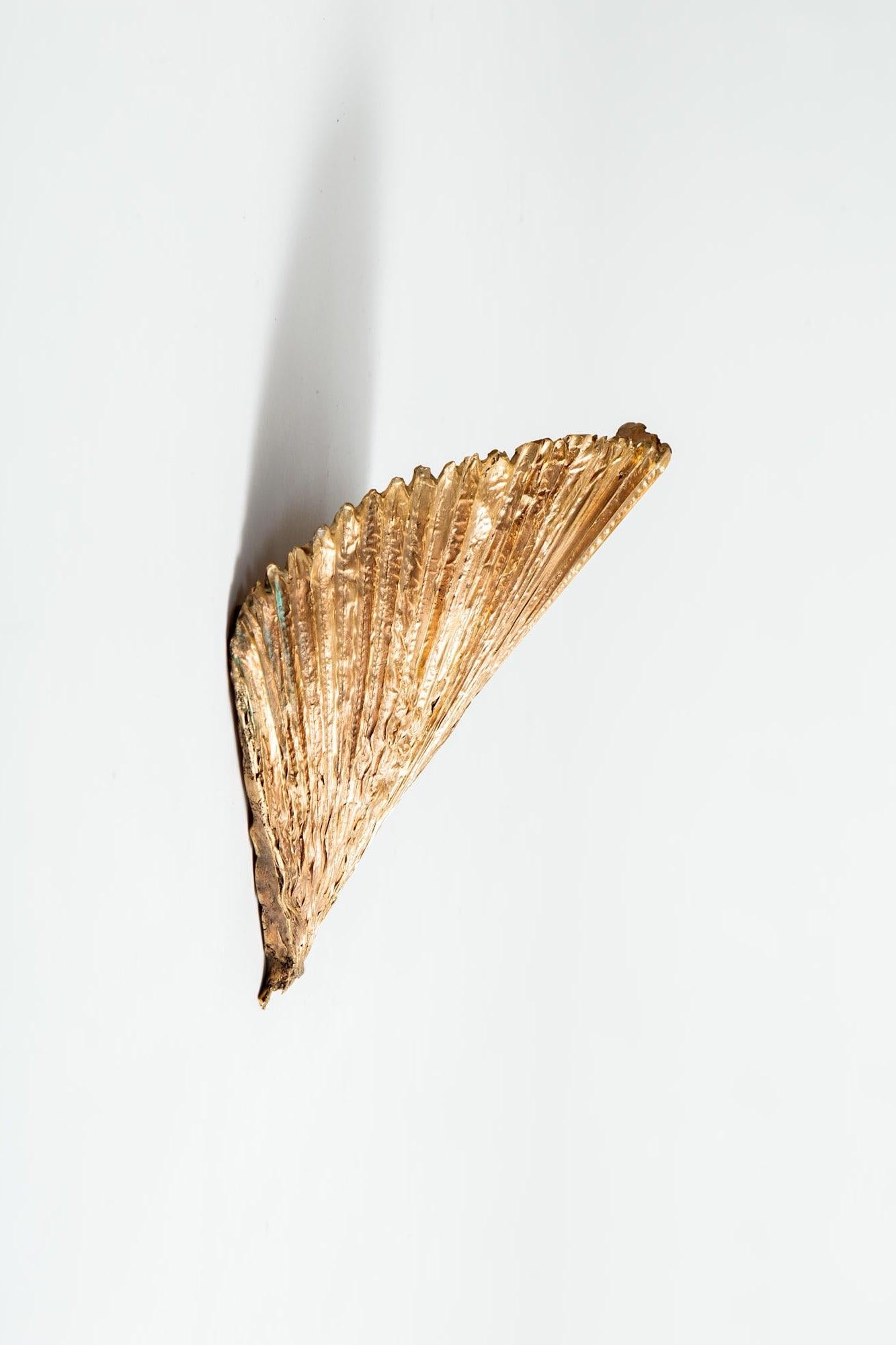 Contemporary Bronze Fan Sconces von Clotilde Ancarani, Belgien (Organische Moderne)