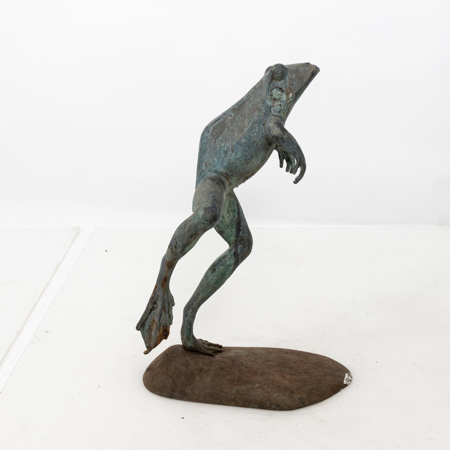 20th Century Contemporary Bronze Frog Fountain