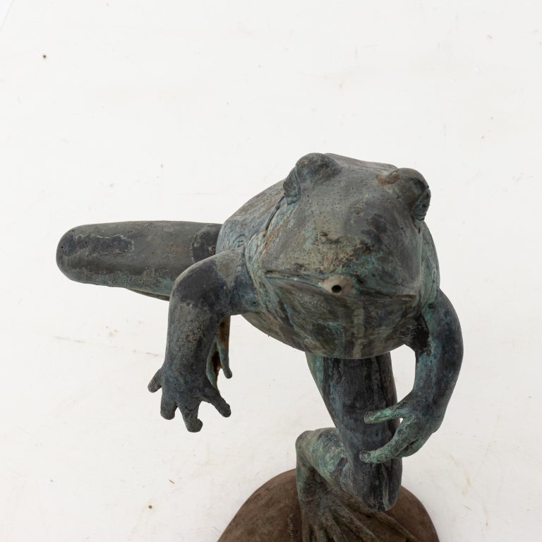 Contemporary Bronze Frog Fountain For Sale at 1stdibs