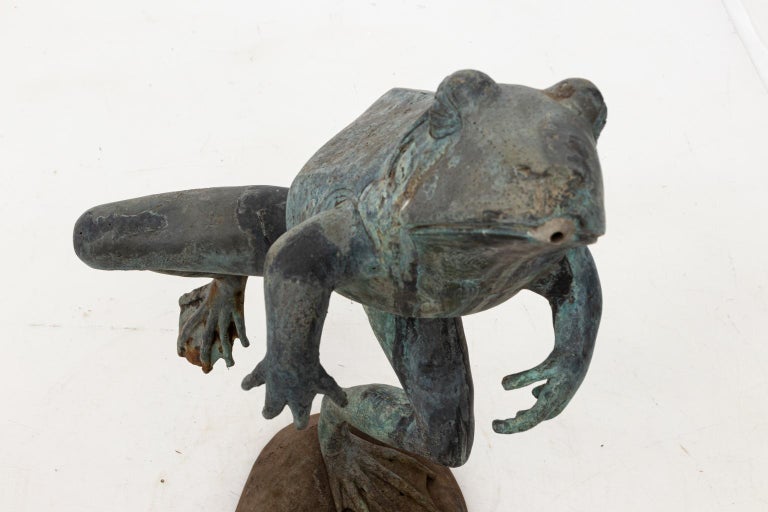 Contemporary Bronze Frog Fountain at 1stDibs