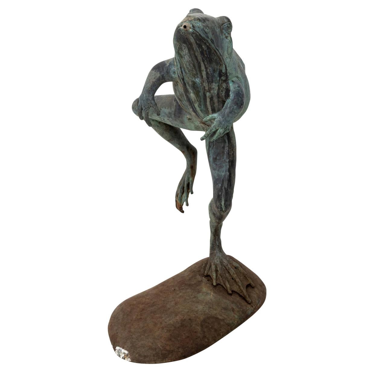 Contemporary Bronze Frog Fountain