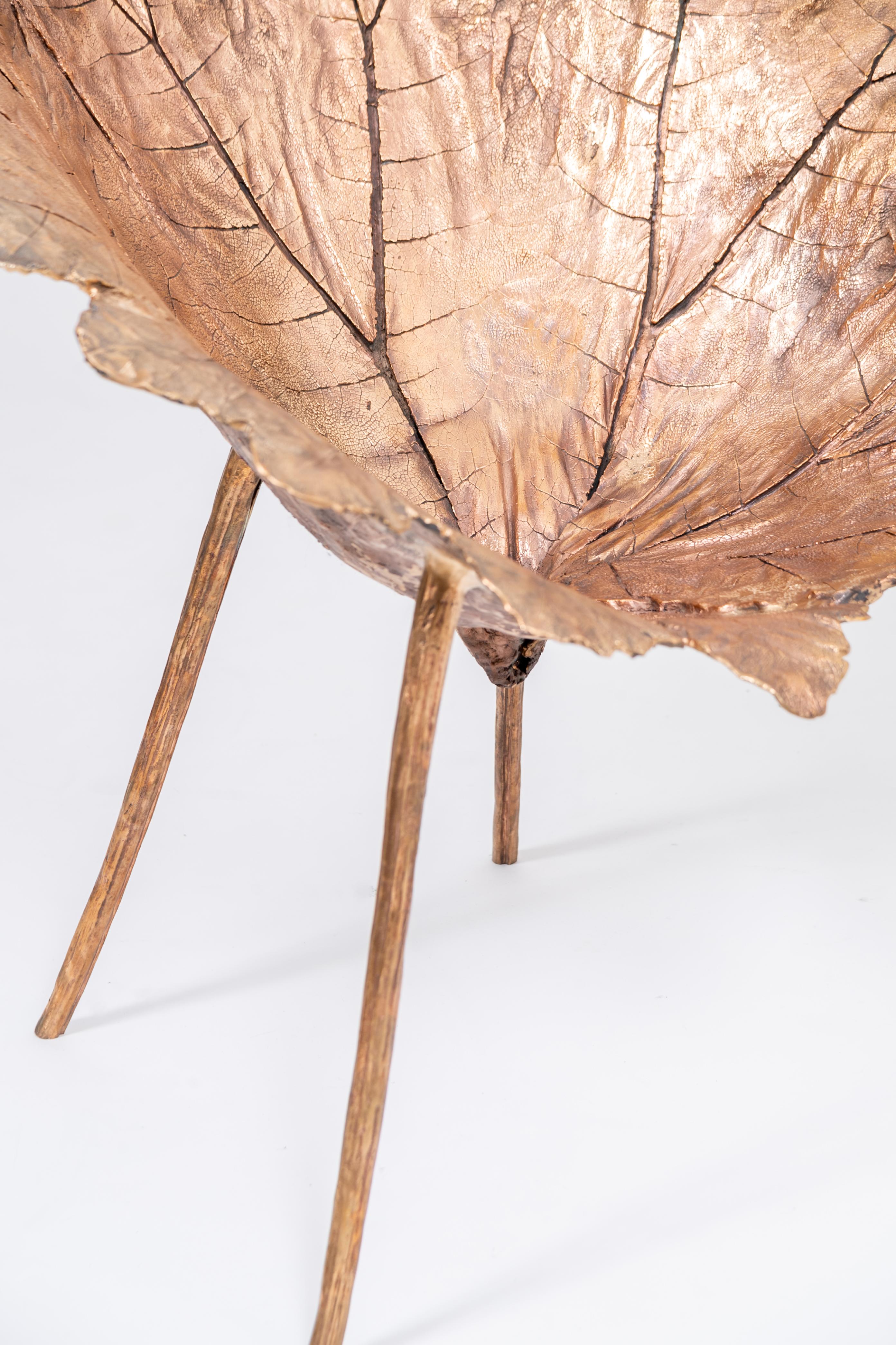 Contemporary Bronze Gunnera Armchair by Clotilde Ancarani In New Condition For Sale In London, GB