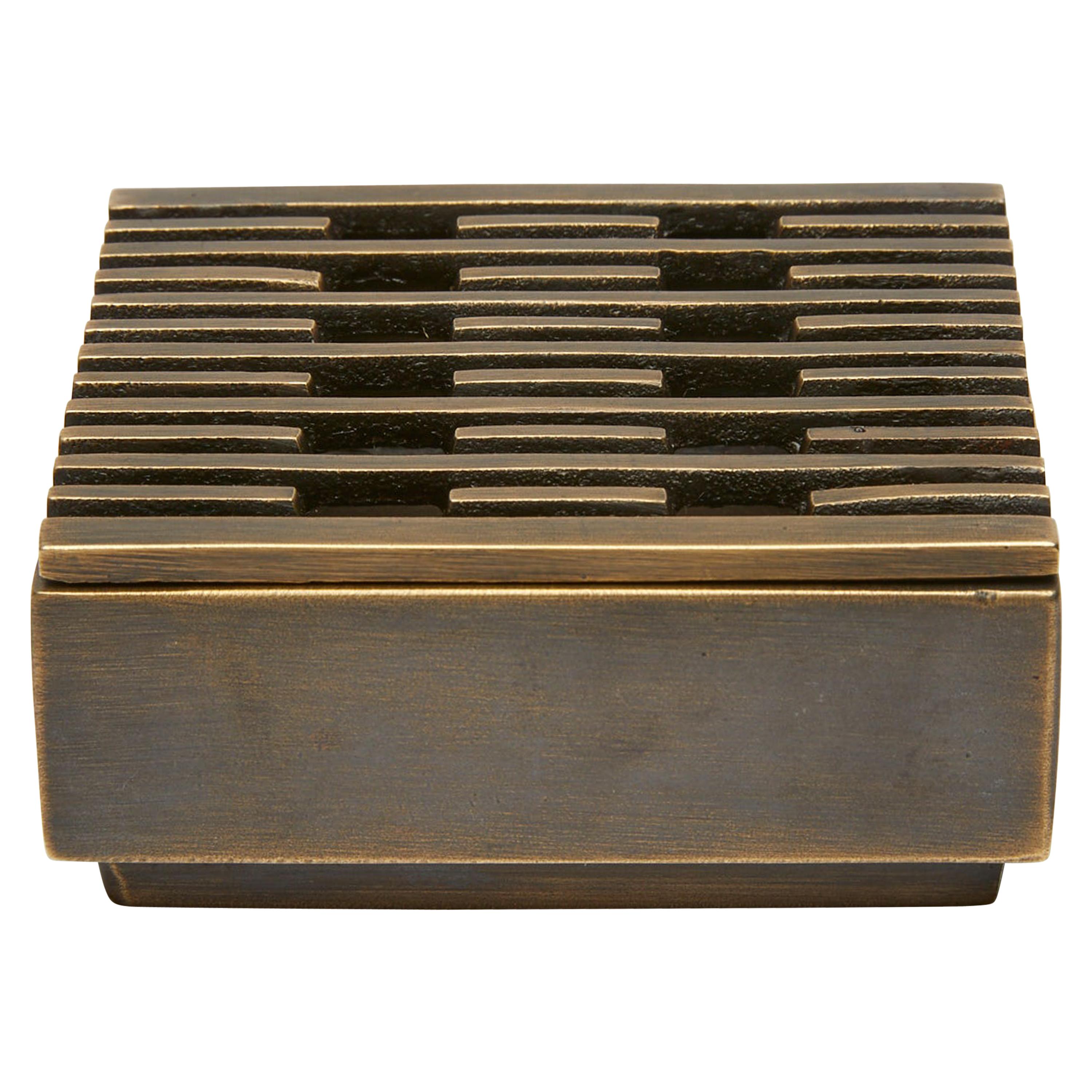 Contemporary Bronze Incense Box or ashtray, LINES by Reda Amalou, 2020