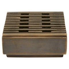 Contemporary Bronze Incense Box or ashtray, LINES by Reda Amalou, 2020