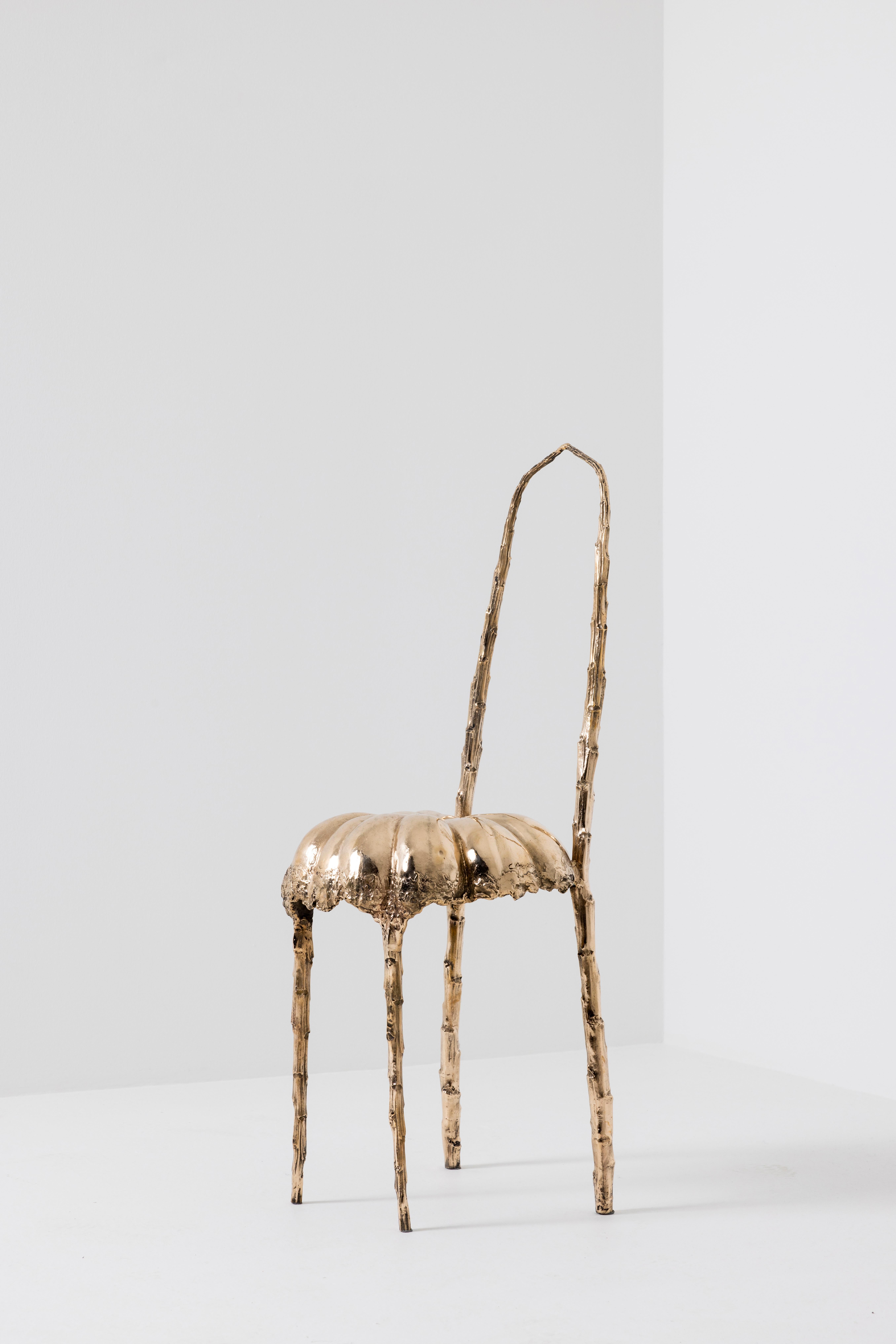 Organique Chaise Jellyfish contemporaine en bronze de Clotilde Ancarani en vente