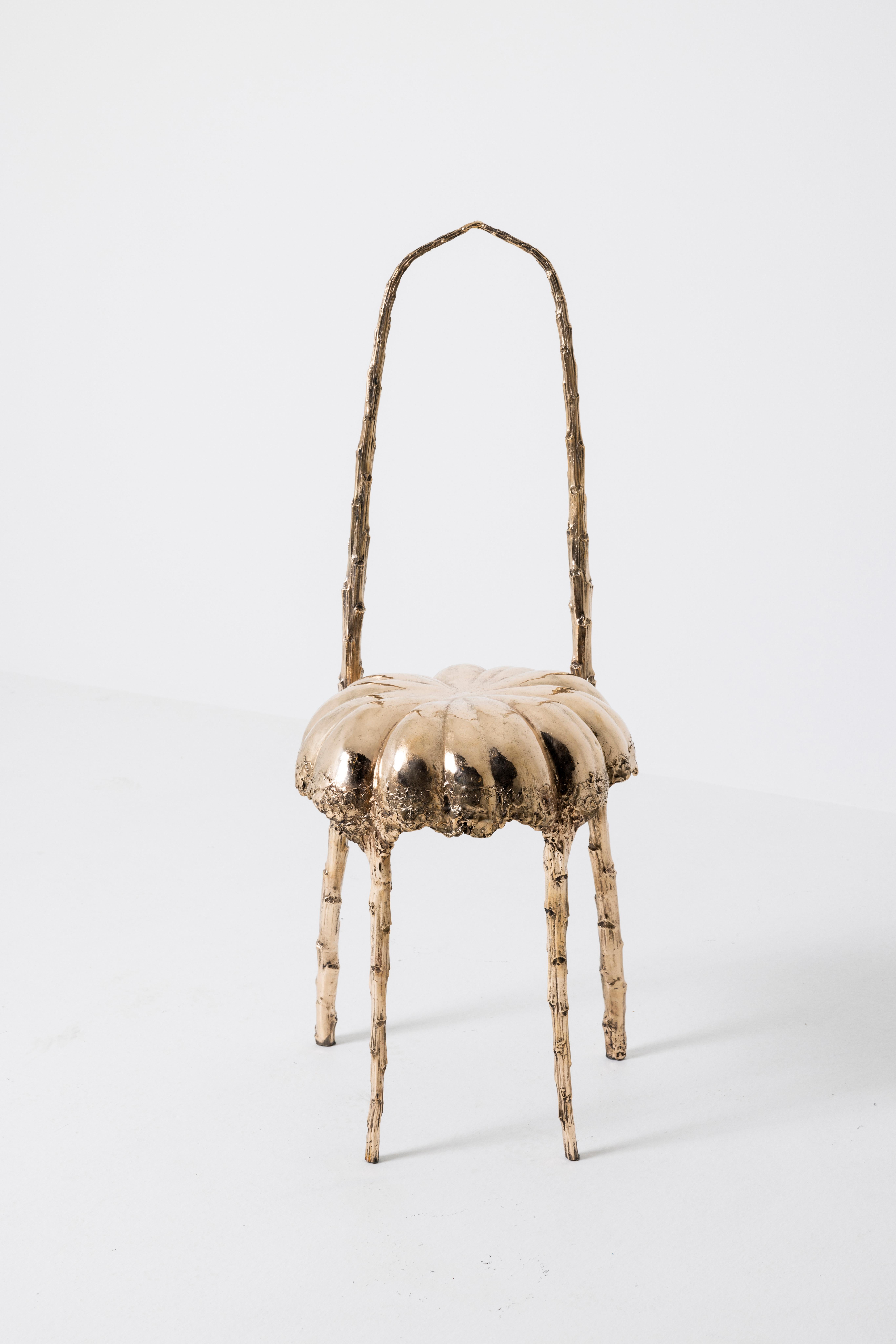 Fait main Chaise Jellyfish contemporaine en bronze de Clotilde Ancarani en vente