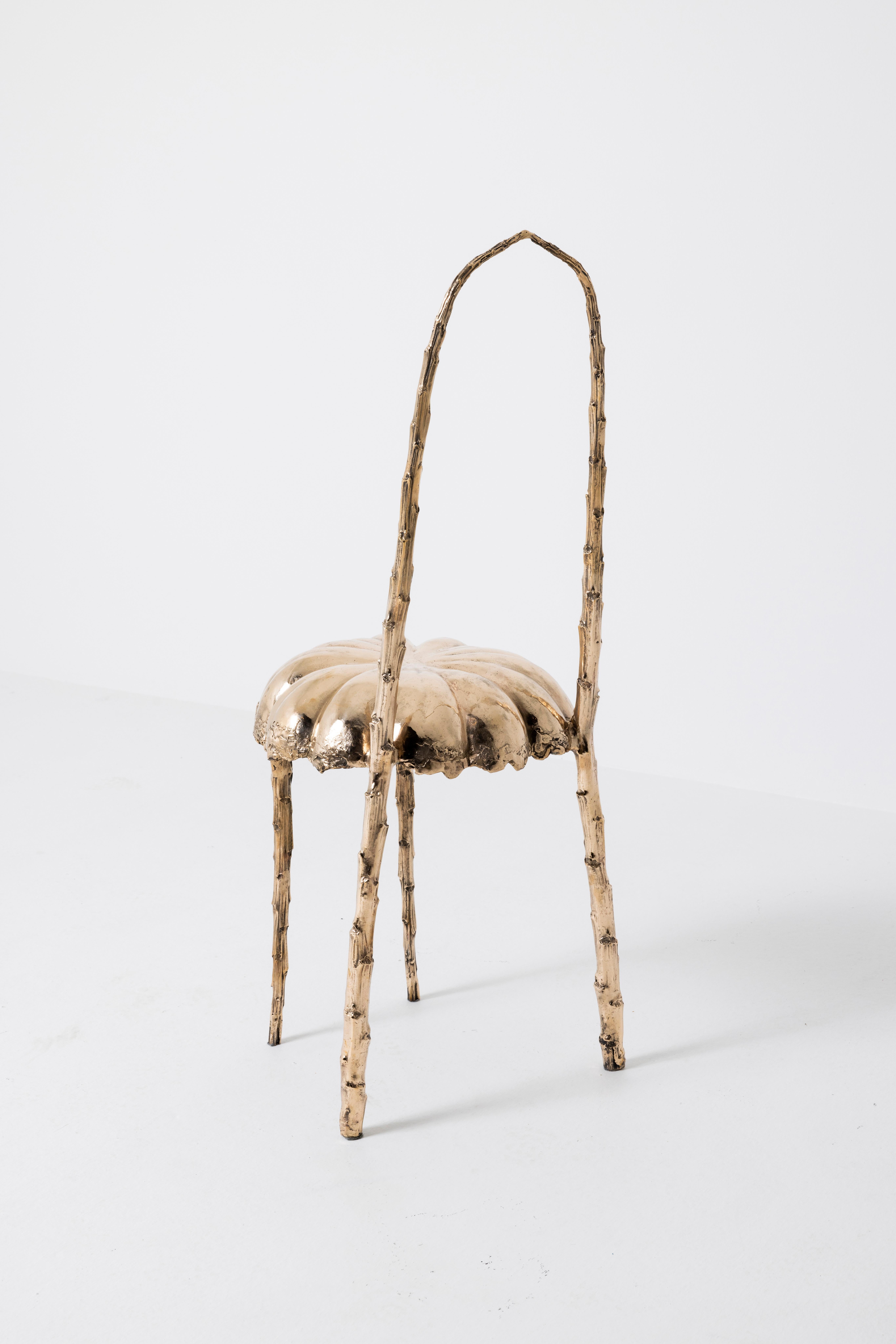 Hand-Crafted Contemporary Bronze Jellyfish Chair by Clotilde Ancarani For Sale