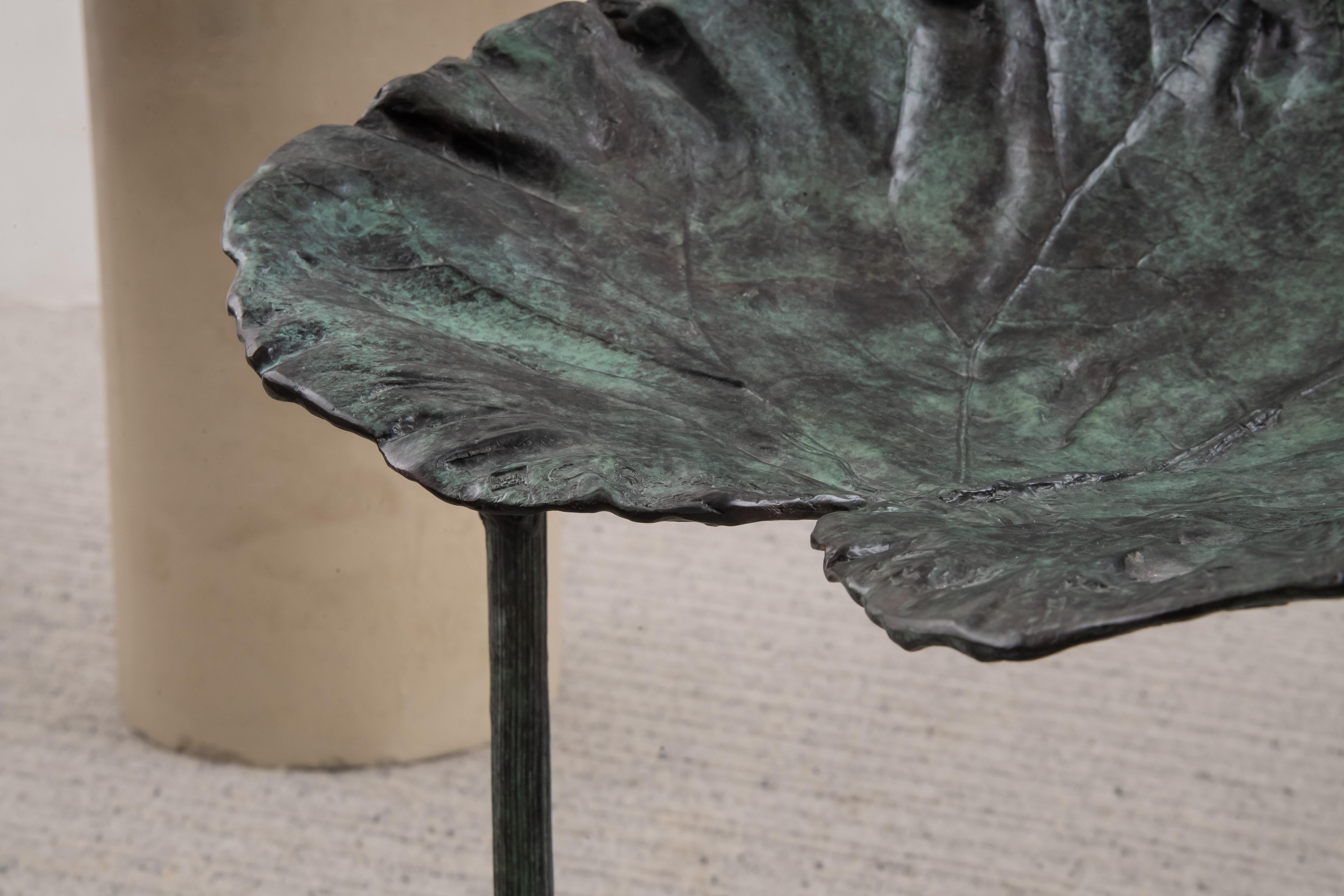Zeitgenössischer Blätterstuhl aus Bronze von Clotilde Ancarani im Angebot 3