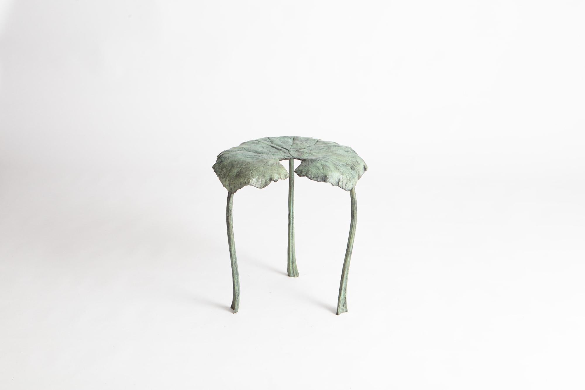 Contemporary Bronze Leaf Stool by Clotilde Ancarani 8