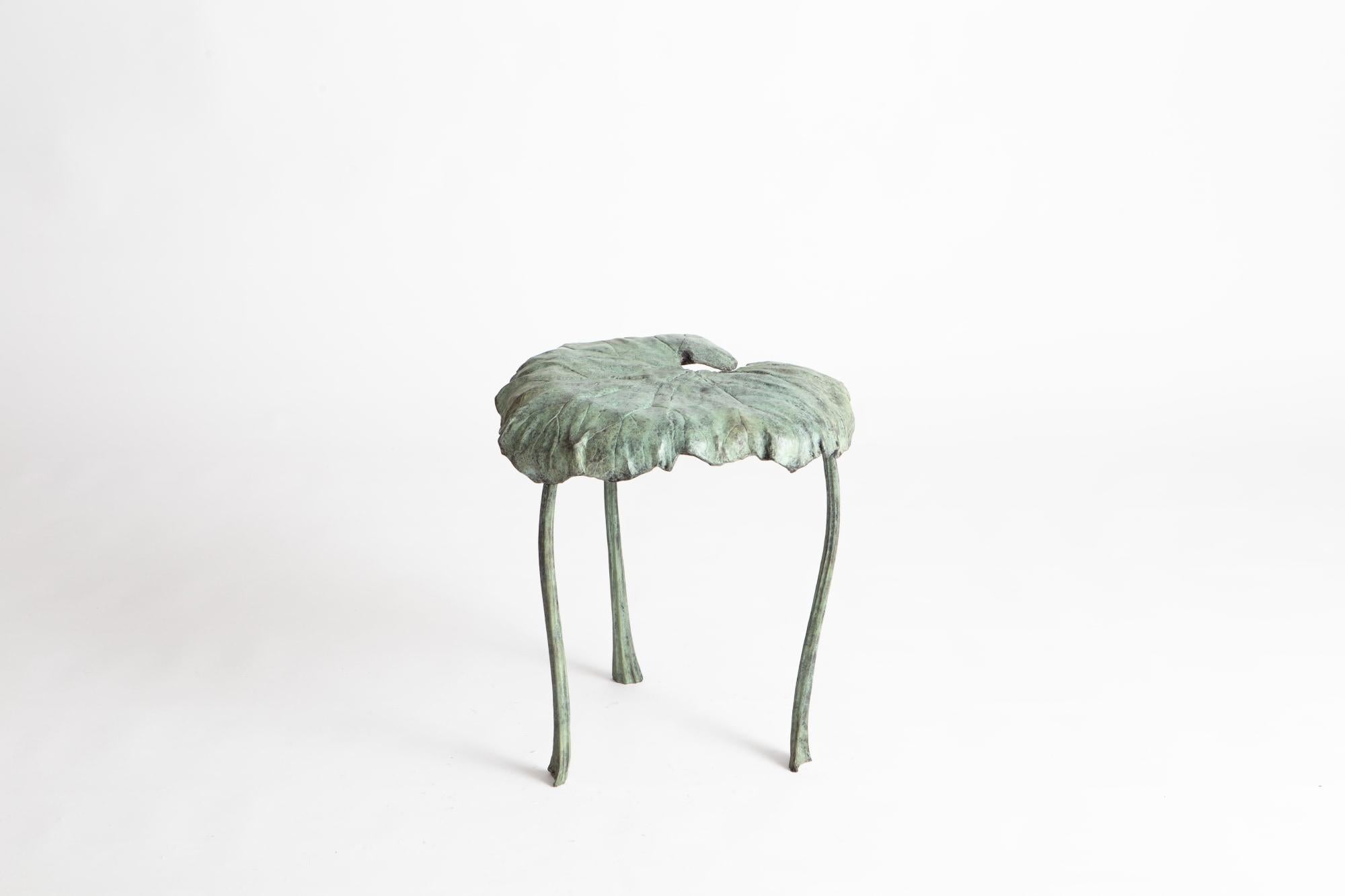 Contemporary Bronze Leaf Stool by Clotilde Ancarani 10
