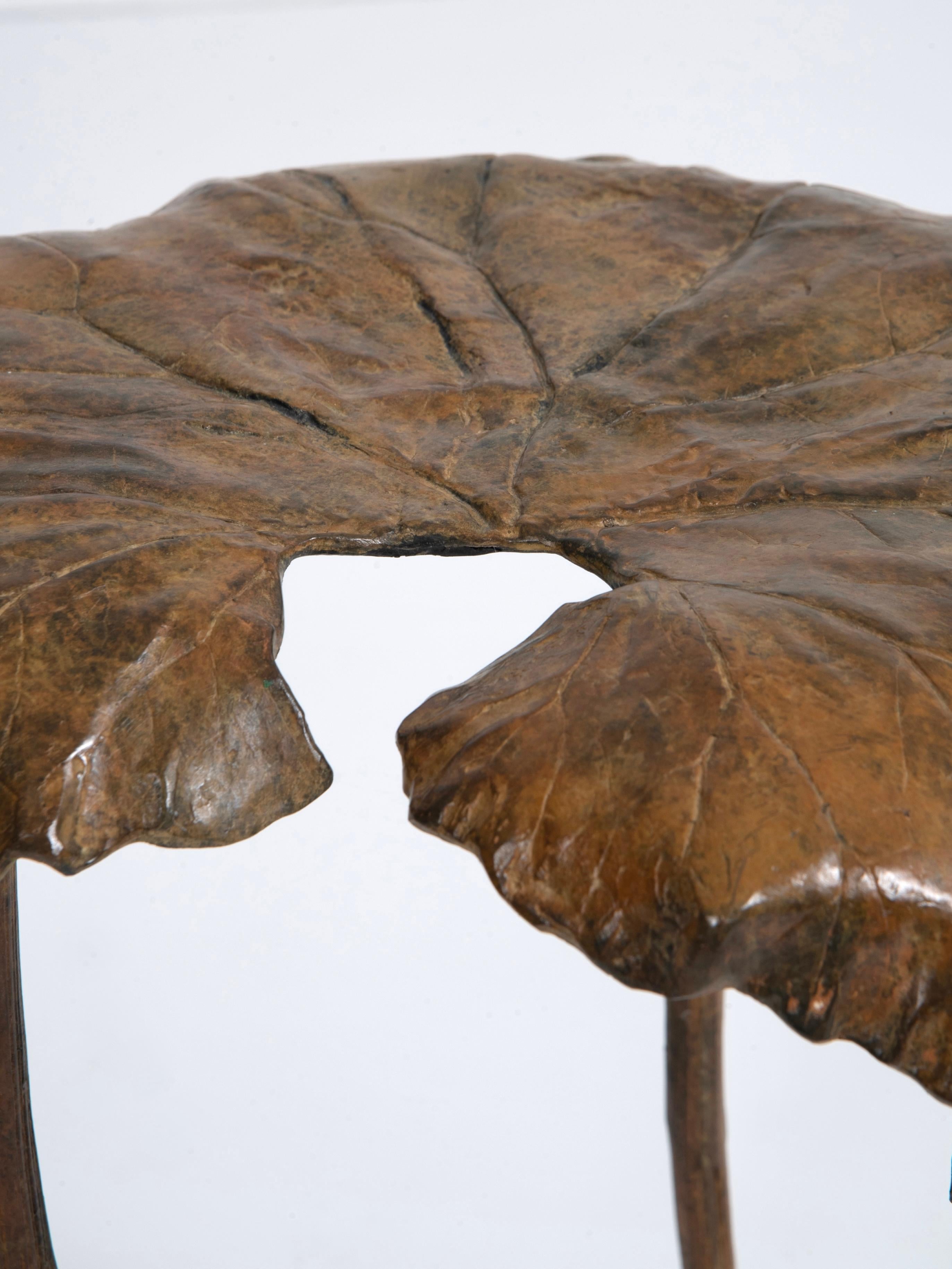 Contemporary Bronze Leaf Stool by Clotilde Ancarani 5