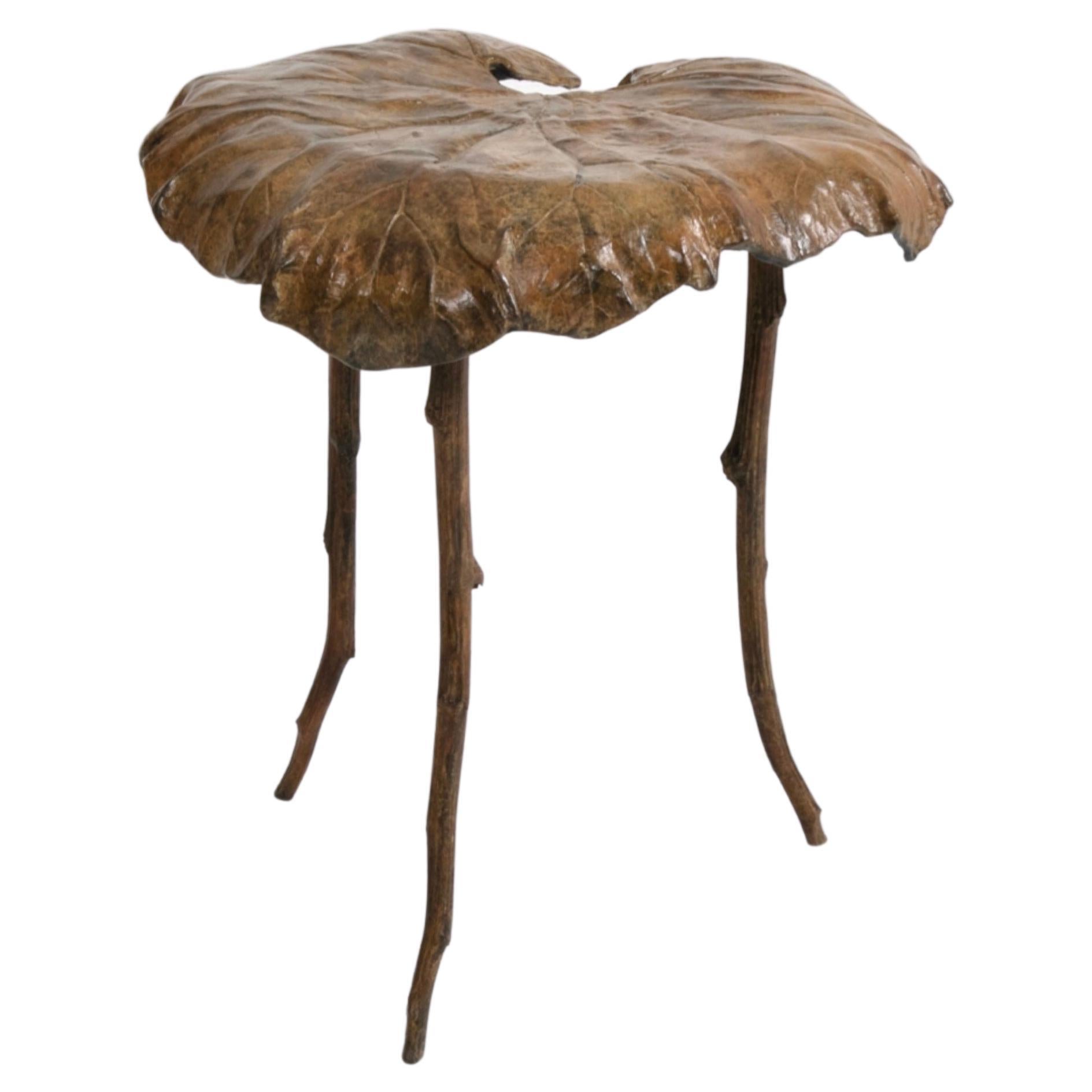 Contemporary Bronze Leaf Stool by Clotilde Ancarani For Sale at 1stDibs