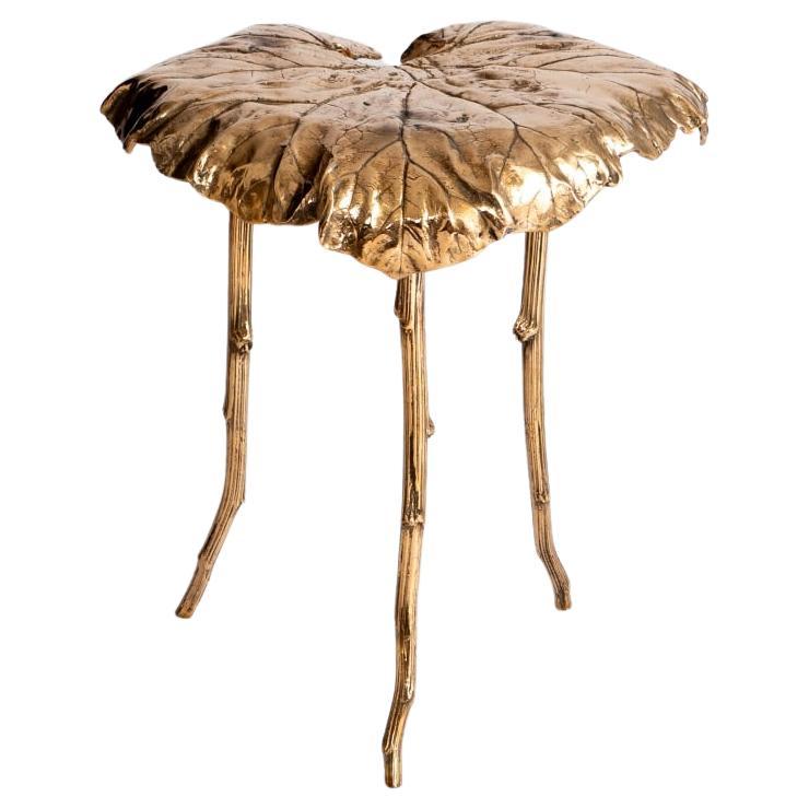 Contemporary Bronze Leaf Stool by Clotilde Ancarani