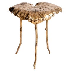Contemporary Bronze Leaf Stool by Clotilde Ancarani