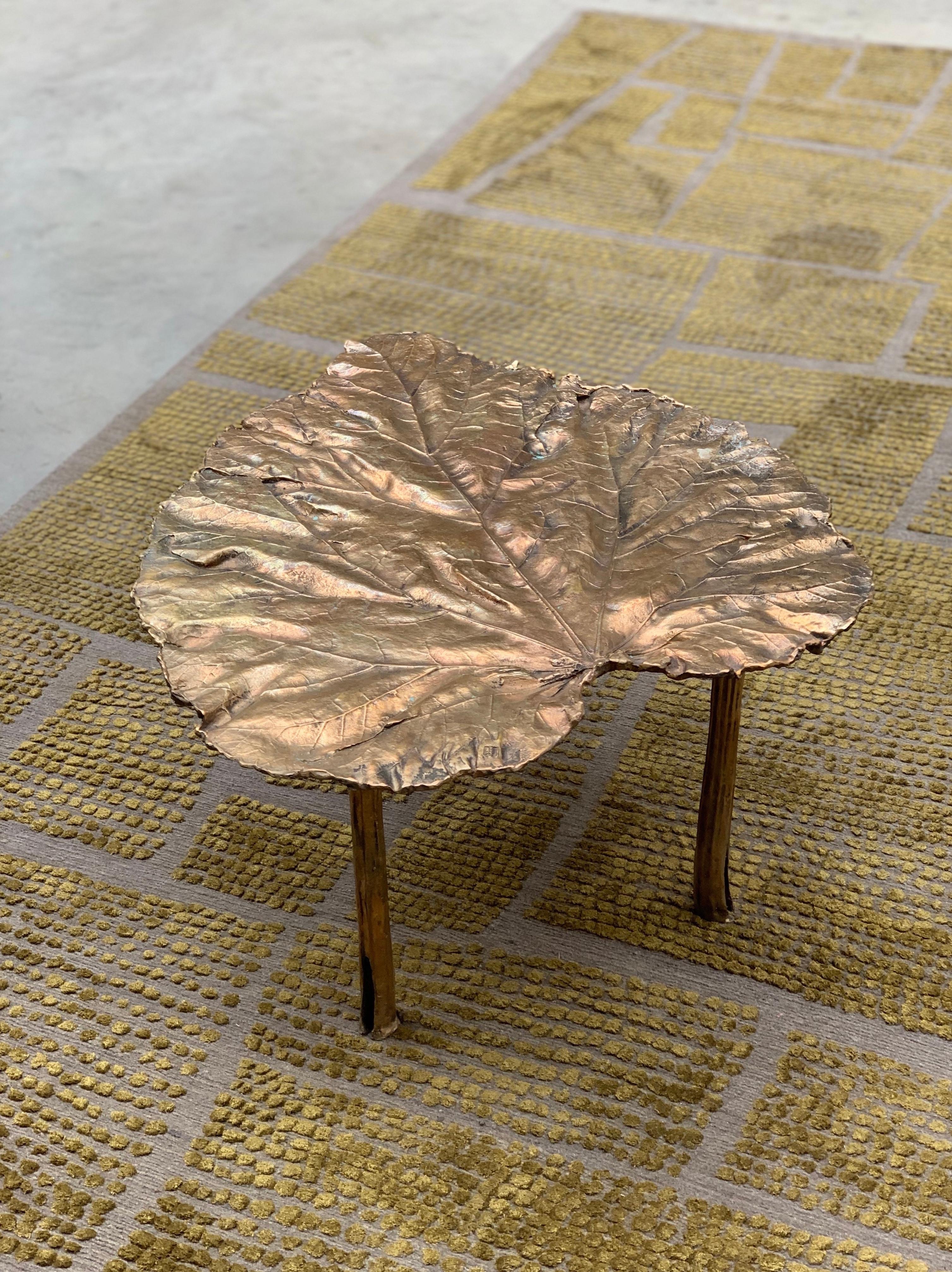Contemporary Bronze Leaves Coffee Table by Clotilde Ancarani For Sale 7