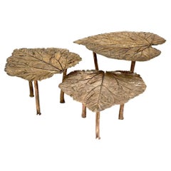 Contemporary Bronze Leaves Coffee Table by Clotilde Ancarani