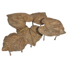 Contemporary Bronze Leaves Coffee Table by Clotilde Ancarani
