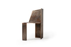 Silla Cadrega Escultórica Contemporánea de Metal de Bronce Fabricada en Italia por Hessentia