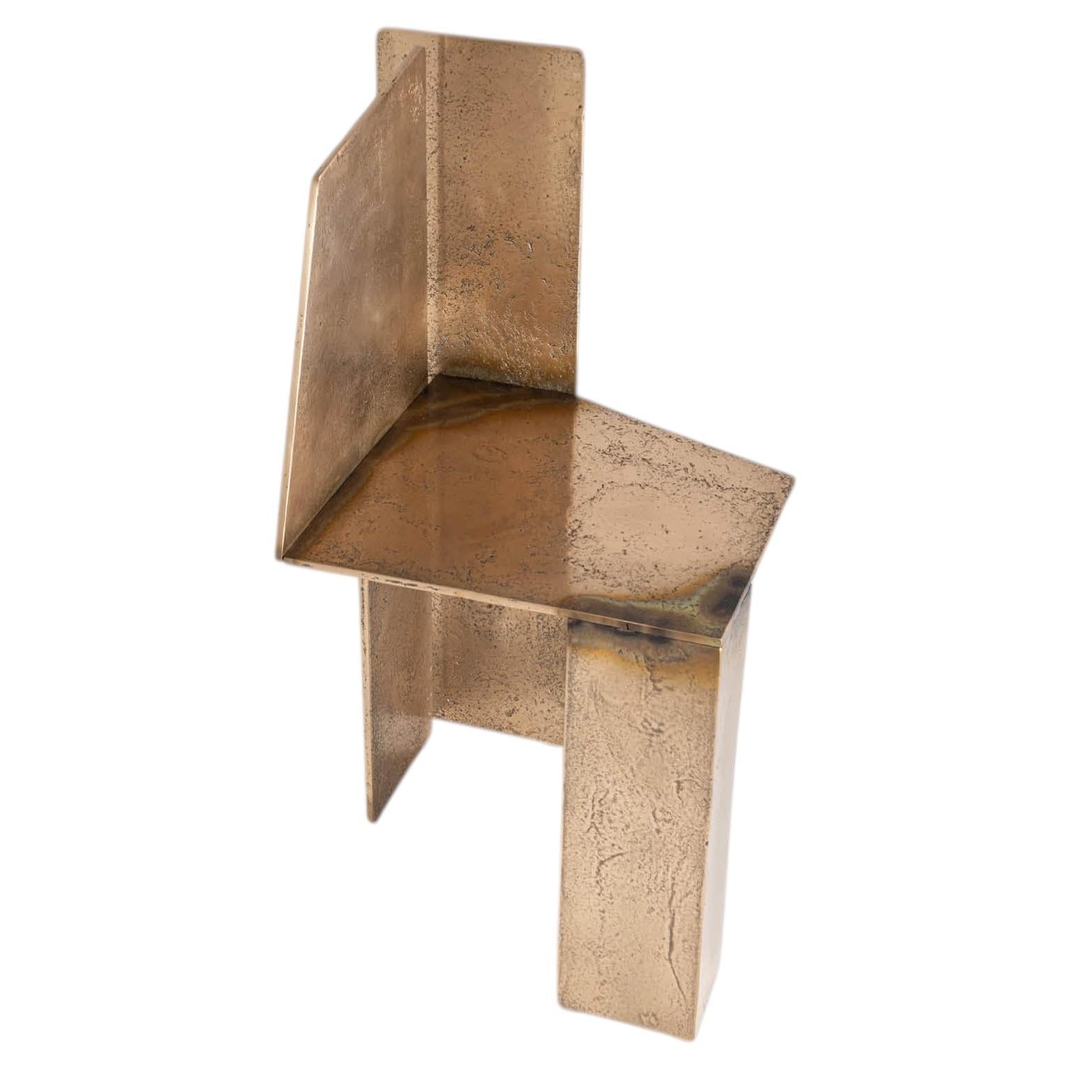 Contemporary Bronze Sculptural Cadrega Chair Made in Italy by Hessentia