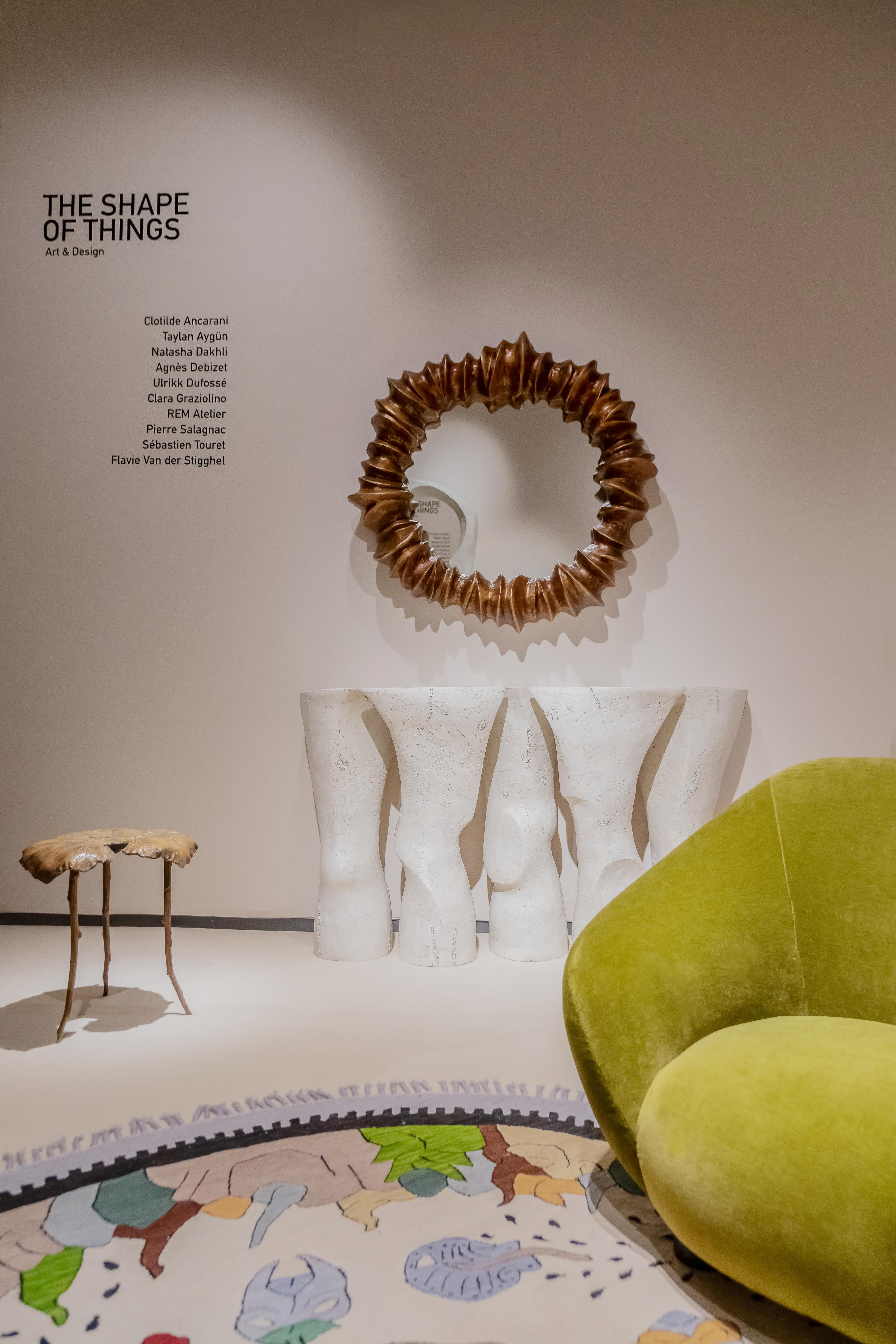 Organic Modern Contemporary Bronze Mirror 