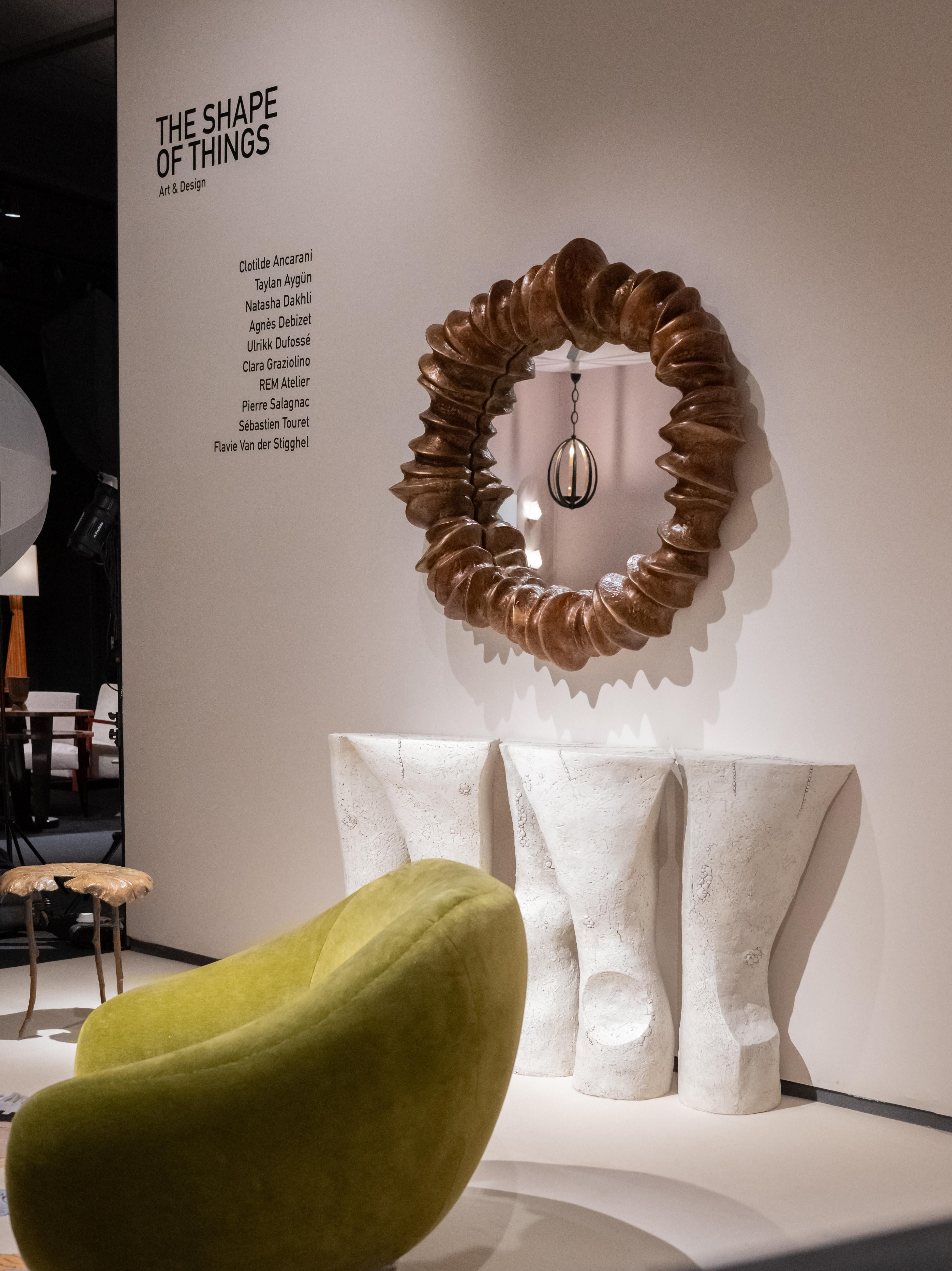 Cast Contemporary Bronze Mirror 
