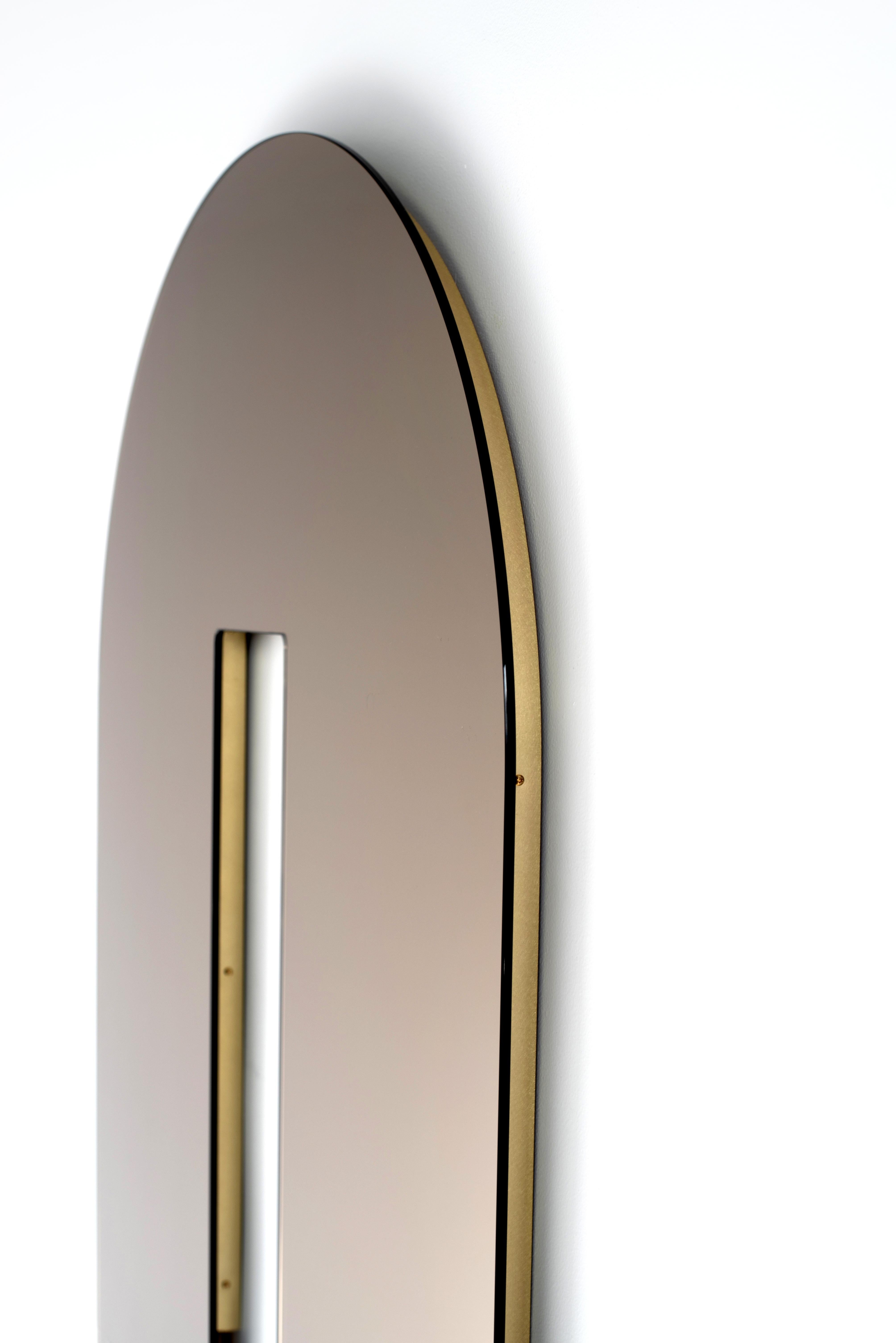 Zeitgenössischer Bronze-Spiegel mit Rosshaar, Vos-Spiegel von Ben &amp; Aja Blanc im Zustand „Neu“ im Angebot in Rumford, RI