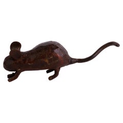 Vintage Contemporary Bronze Mouse Sculpture 