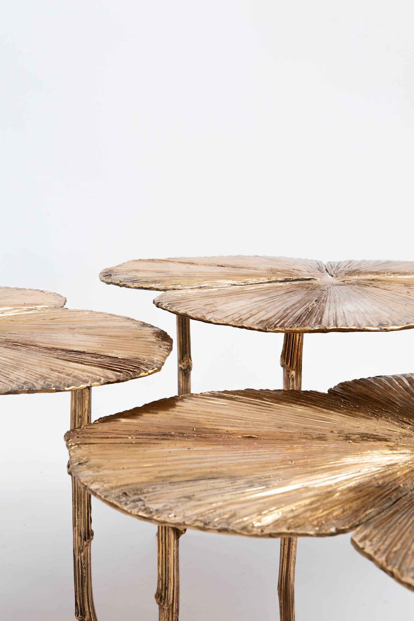 Contemporary Bronze Nesting Tables by Clotilde Ancarani For Sale 6