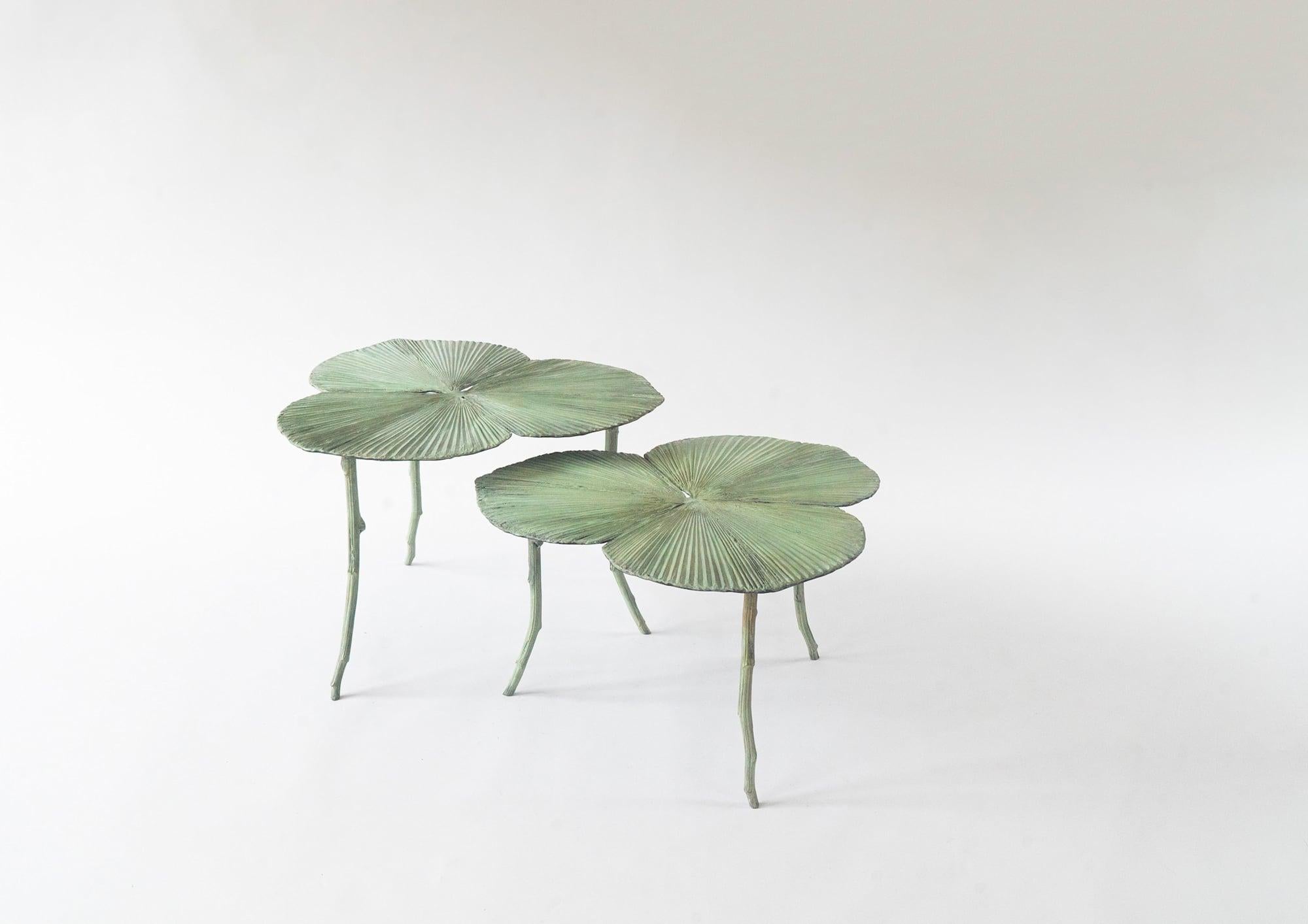 Belgian Contemporary Bronze Nesting Tables by Clotilde Ancarani For Sale