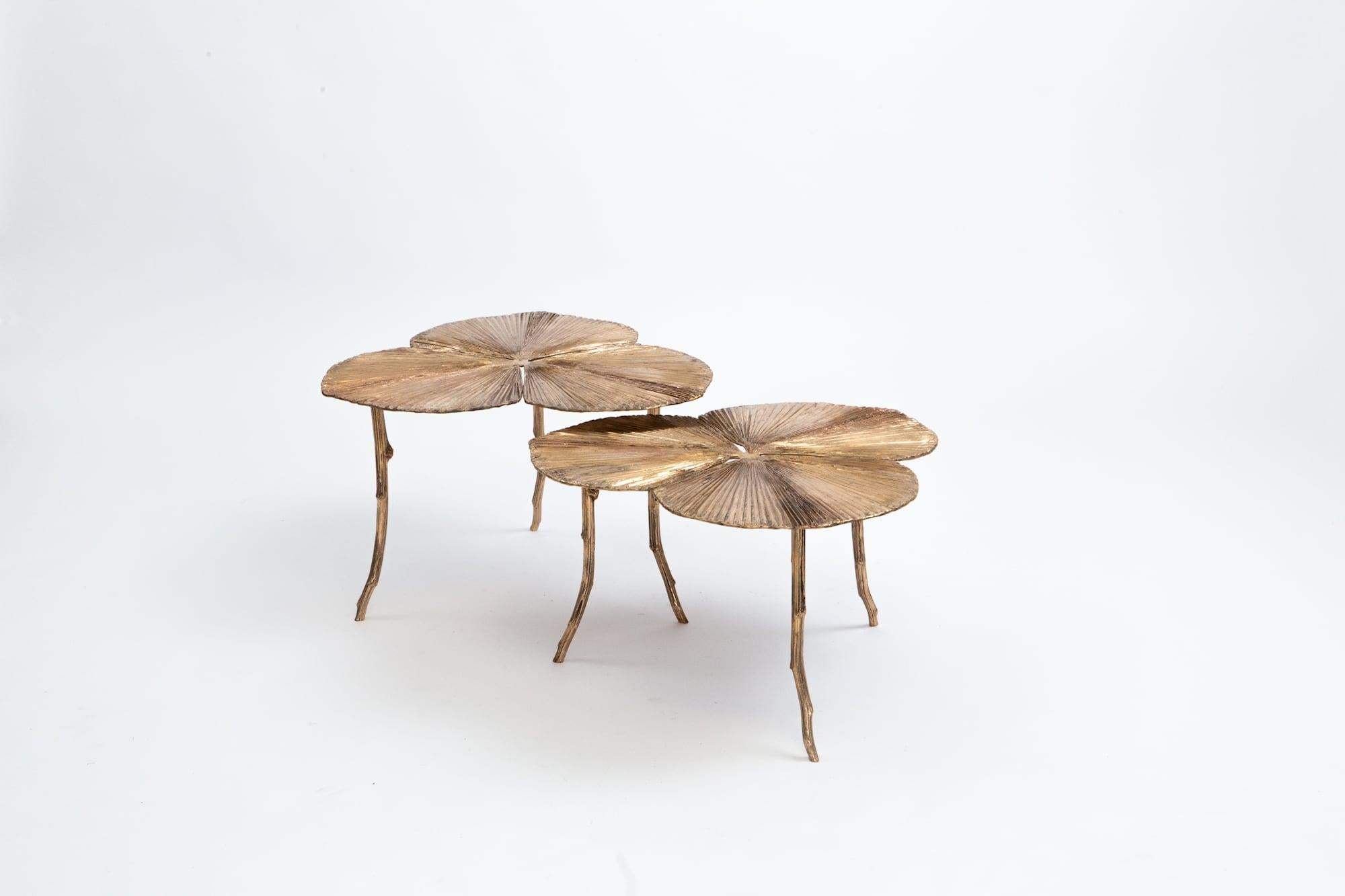 Contemporary Bronze Nesting Tables by Clotilde Ancarani For Sale 1