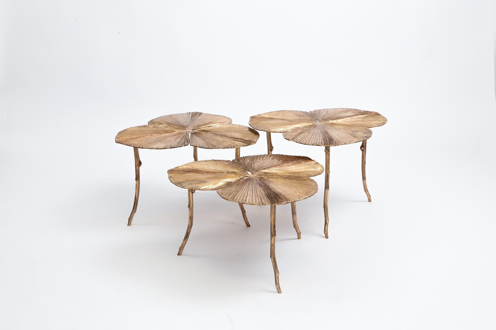 Contemporary Bronze Nesting Tables by Clotilde Ancarani For Sale 3
