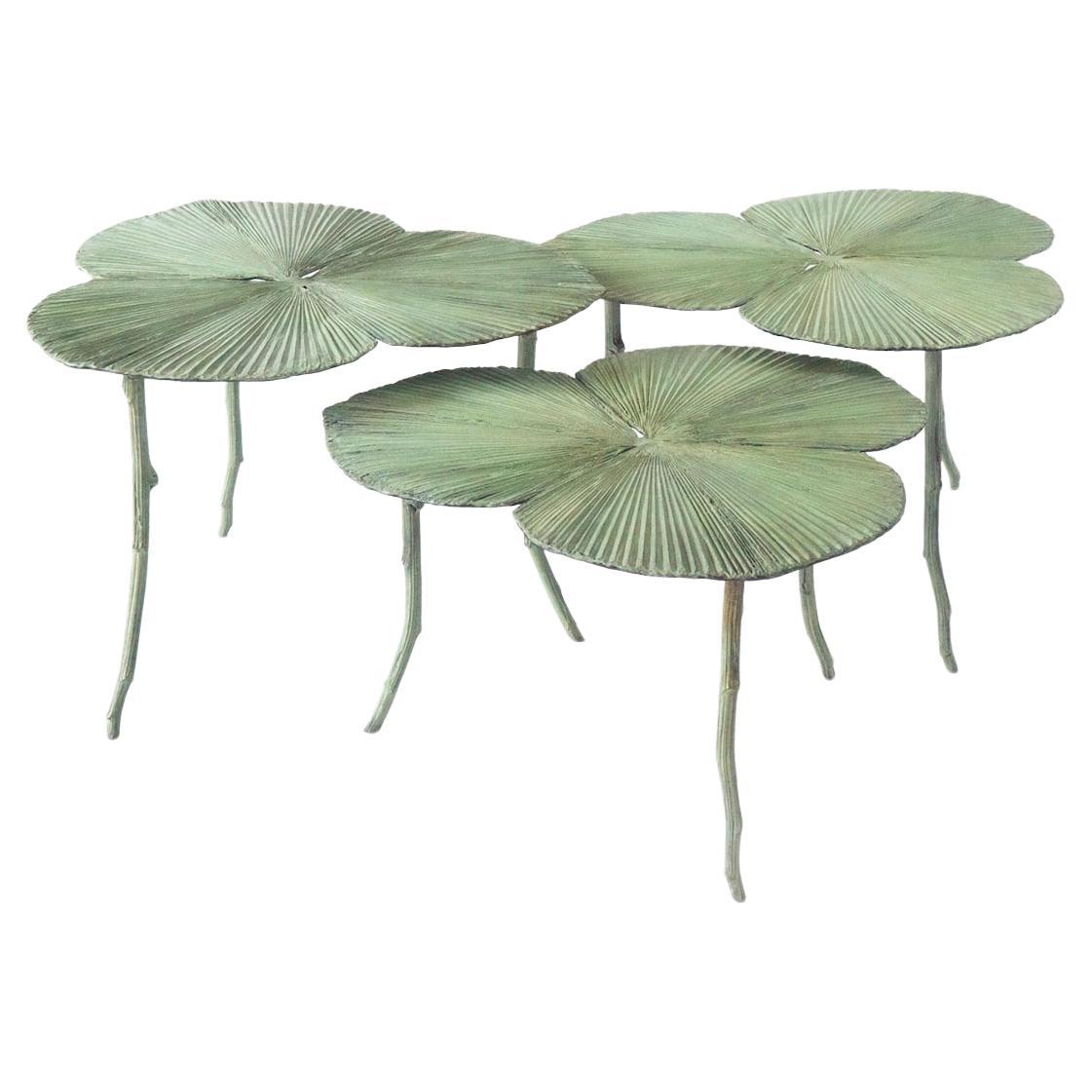 Contemporary Bronze Nesting Tables by Clotilde Ancarani For Sale