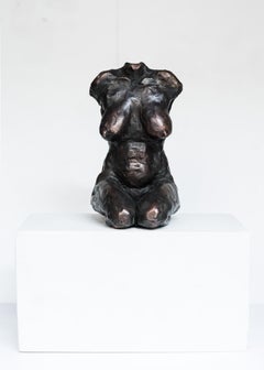 Contemporary Bronze Nude Female Torso Sculpture