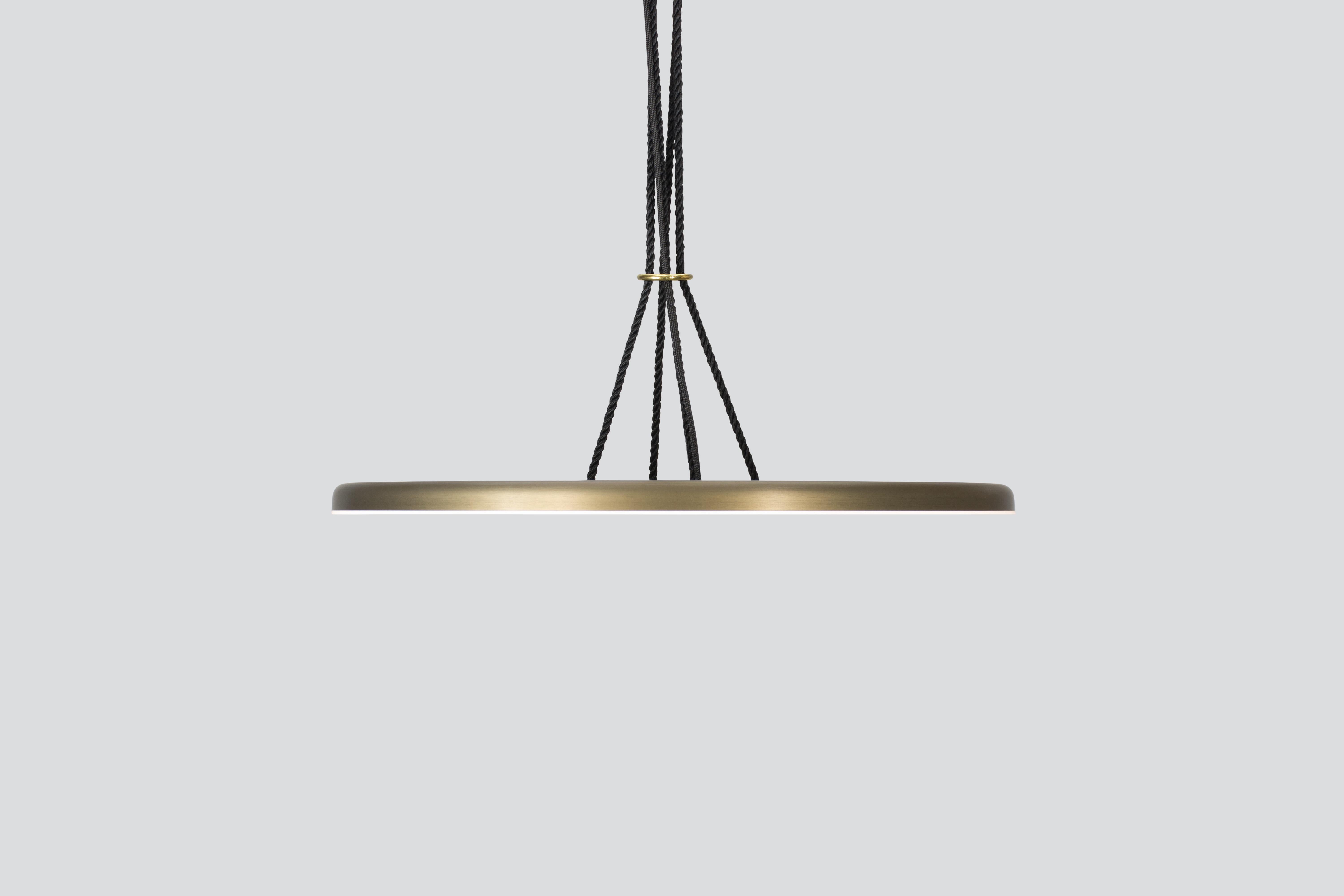 Contemporary Bronze Pendant Lamp 'Button' For Sale 12
