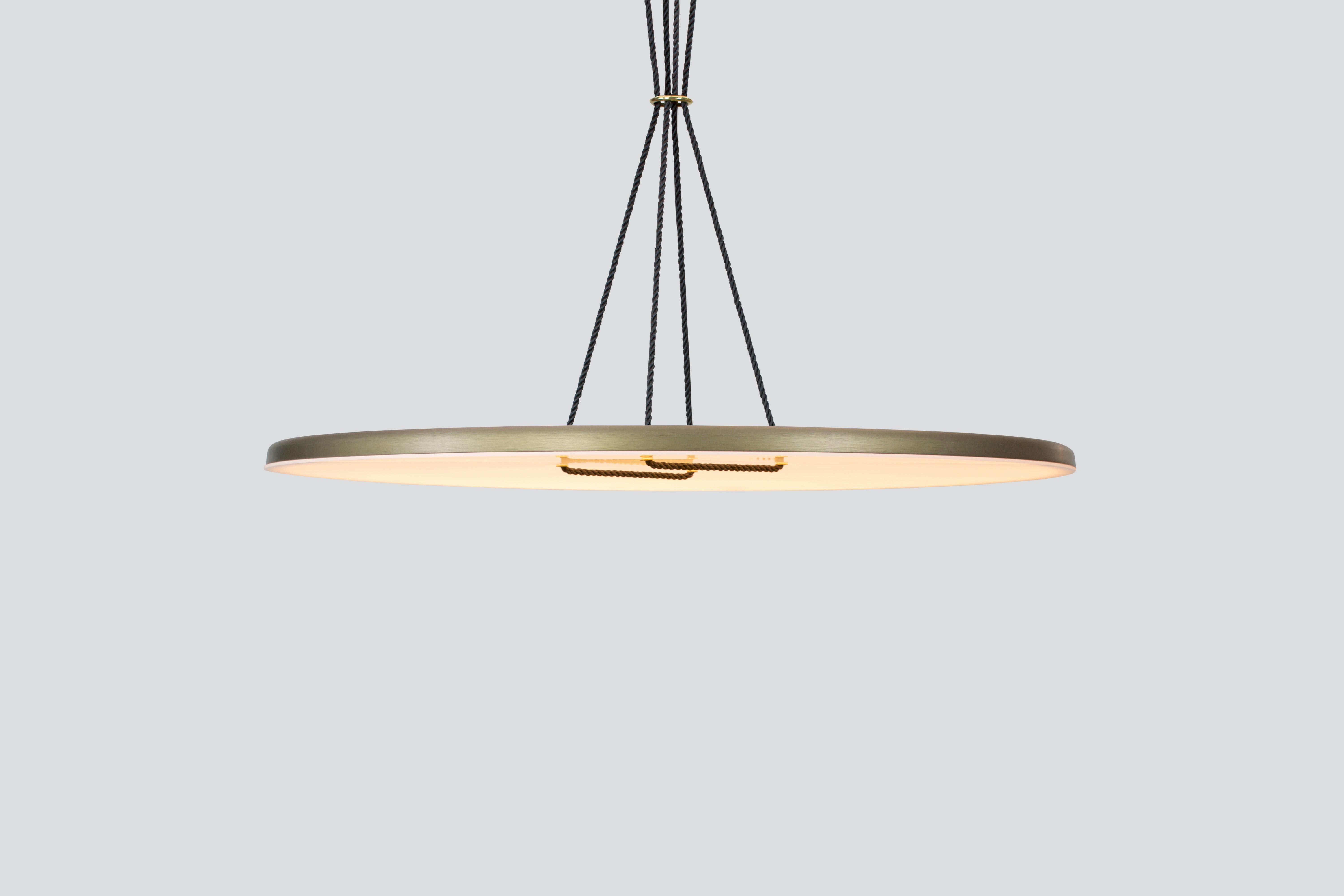 Contemporary Bronze Pendant Lamp 'Button' For Sale 13