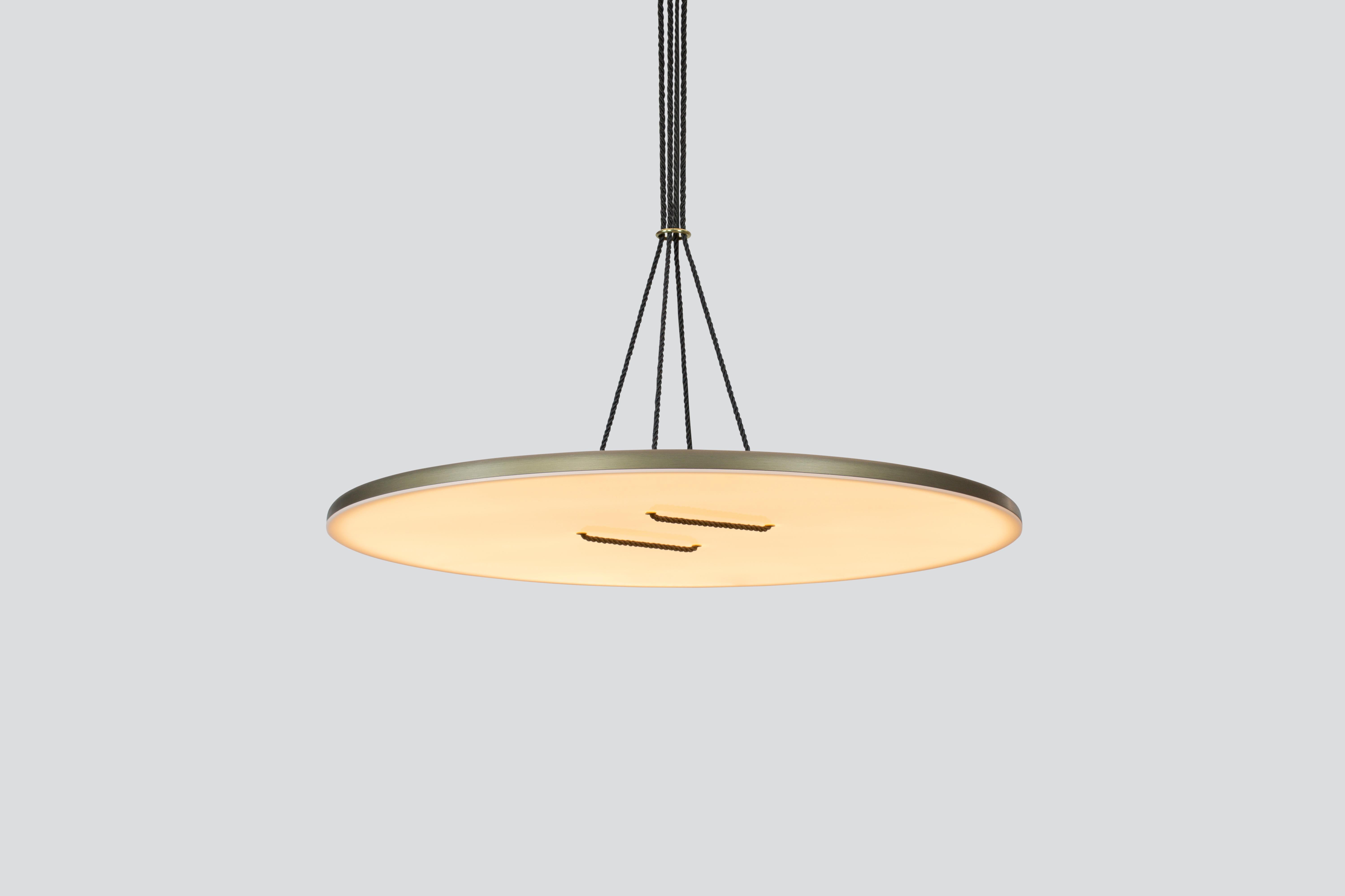 Contemporary Bronze Pendant Lamp 'Button' For Sale 14