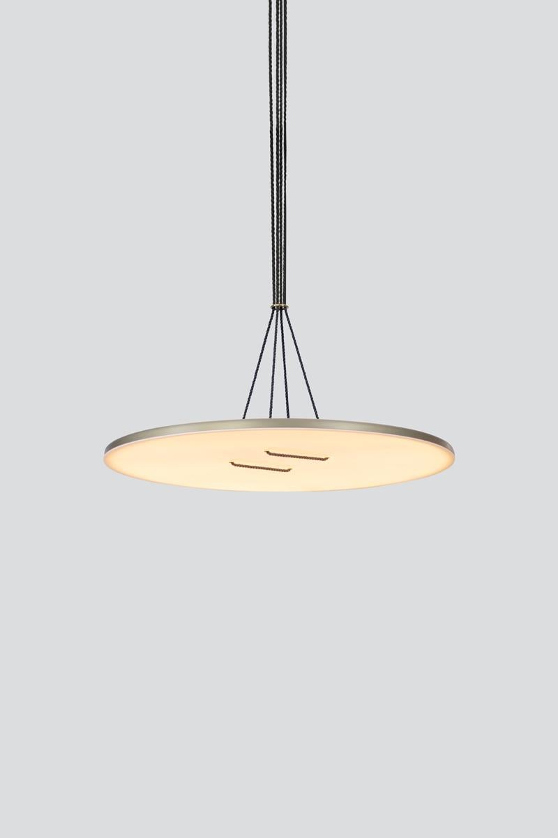 Organic Modern Contemporary Bronze Pendant Lamp 'Button' For Sale