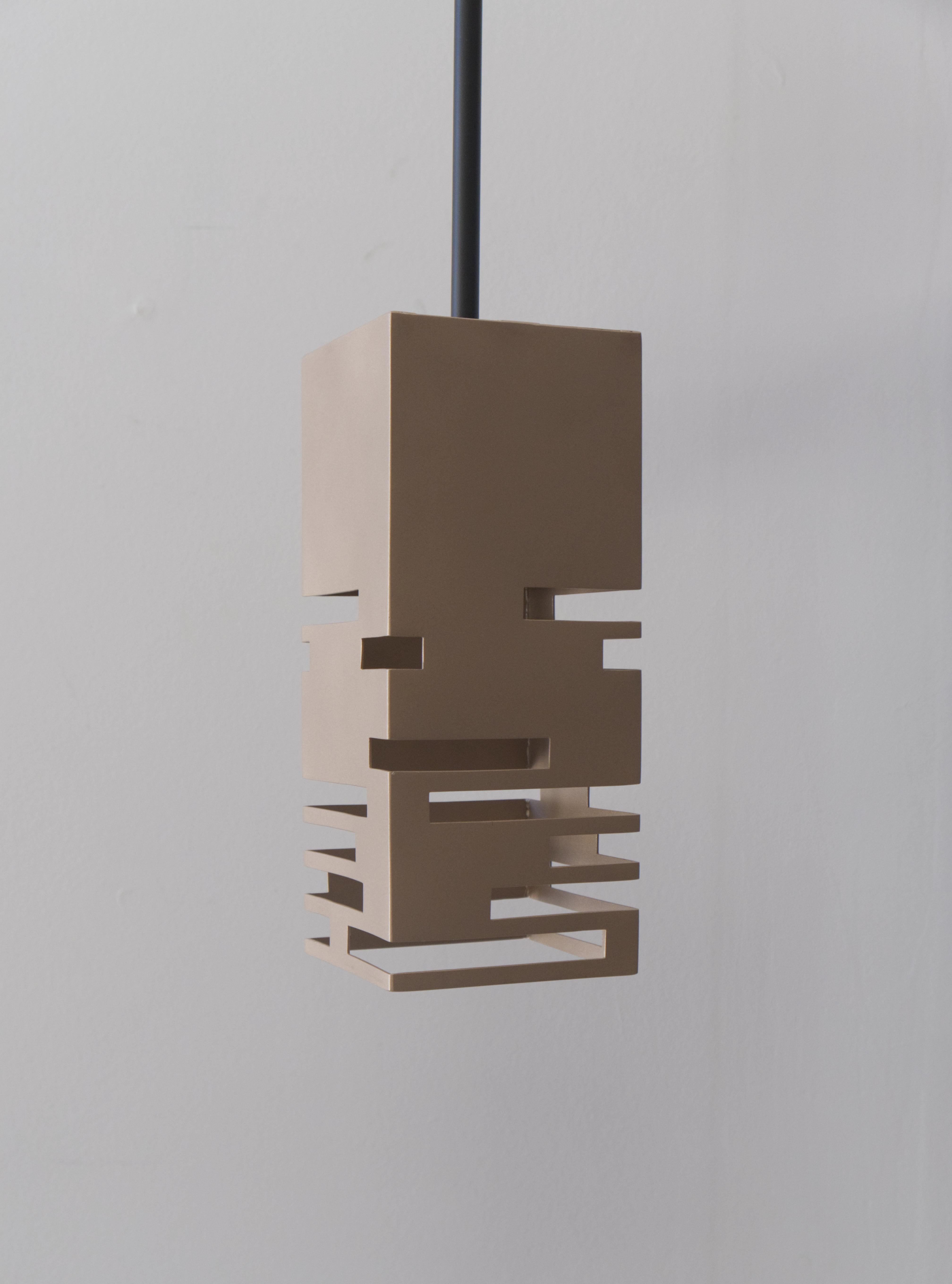 Lampada a sospensione contemporanea in bronzo, 