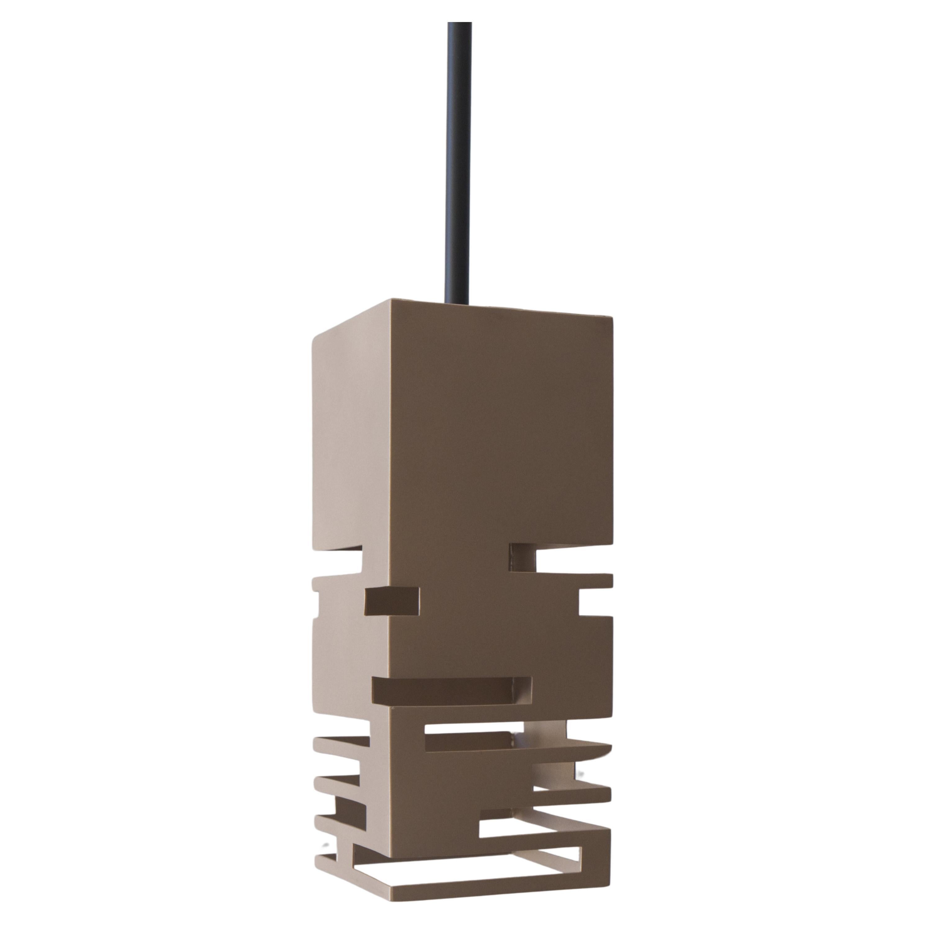 Contemporary Bronze Pendant Light, 'Bronze Lantern'