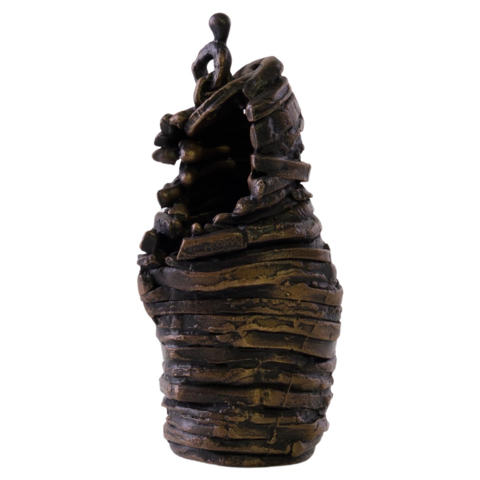 Contemporary Bronze Sculpture, 'Aurvandill’s Toe Basket' by Gudrun Thompson