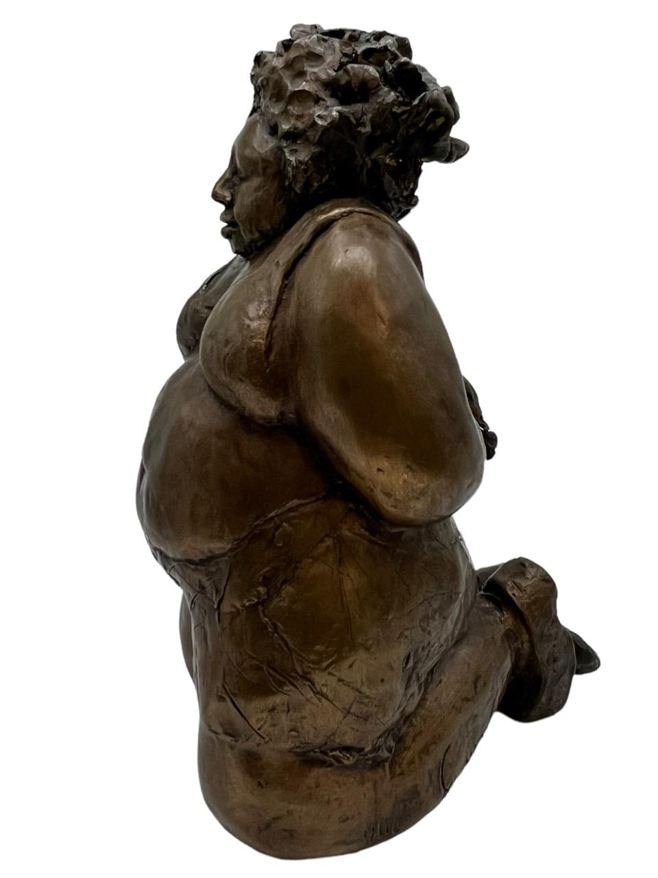 Yael Erlichman Contemporary Bronze Sculpture Depicting a Robust Woman, 2002 For Sale 4
