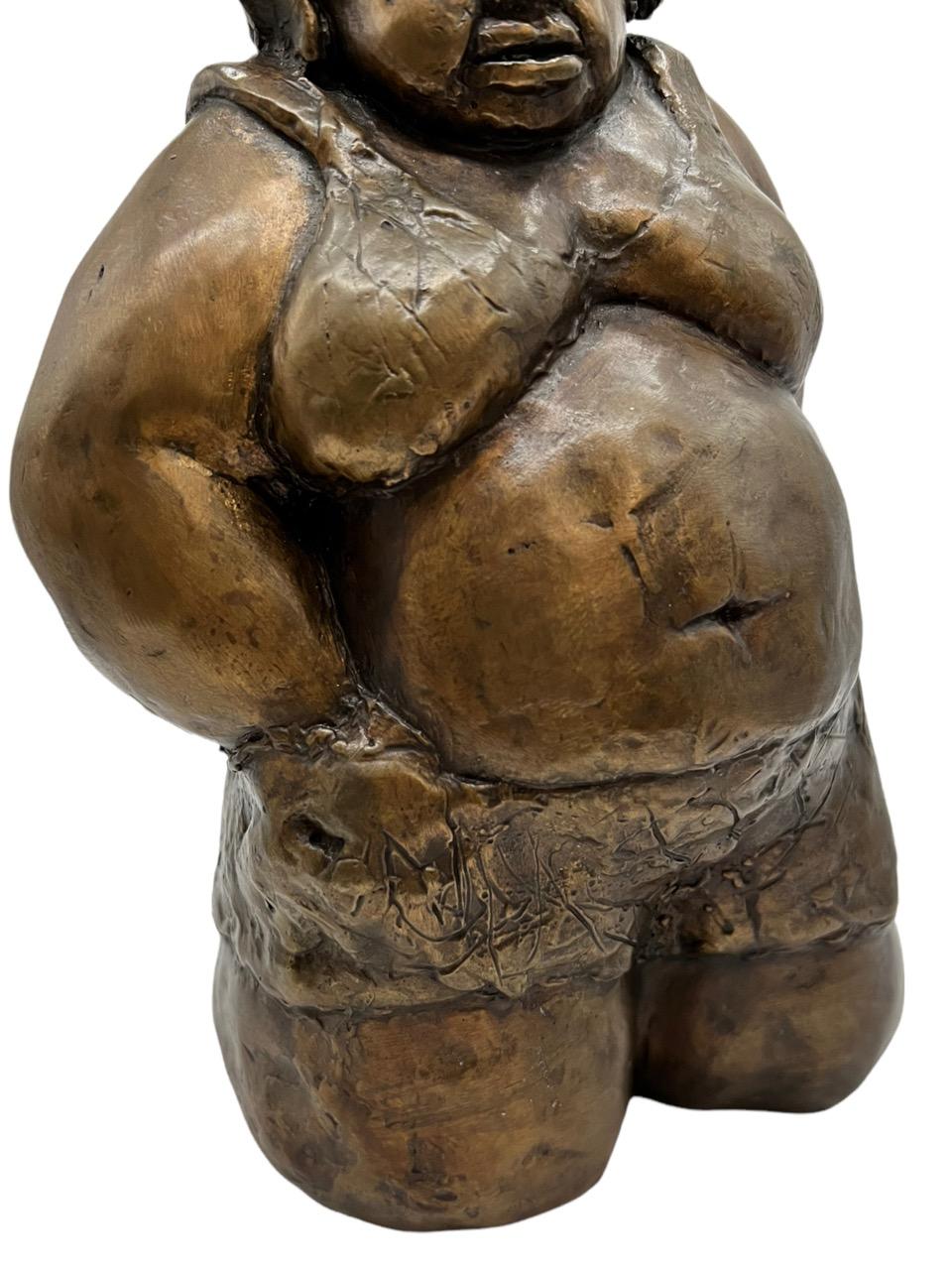 Zeitgenössische Bronzeskulptur mit der Darstellung einer nackten Frau von Yael Erlichman, 2002 im Zustand „Relativ gut“ im Angebot in North Miami, FL