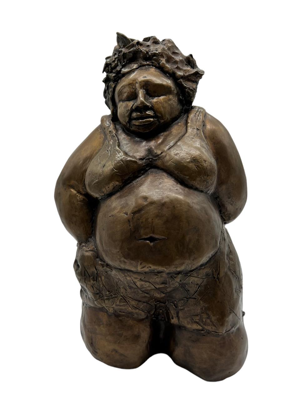 Israeli Yael Erlichman Contemporary Bronze Sculpture Depicting a Robust Woman, 2002 For Sale
