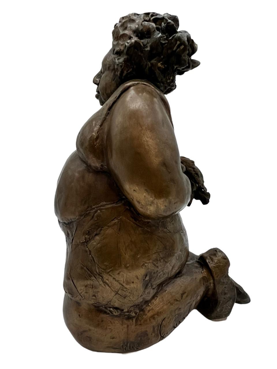 Zeitgenössische Bronzeskulptur mit der Darstellung einer nackten Frau von Yael Erlichman, 2002 im Angebot 4
