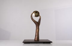 Contemporary Bronze Sculpture, 'Eye of Perception' by Tori Hermes