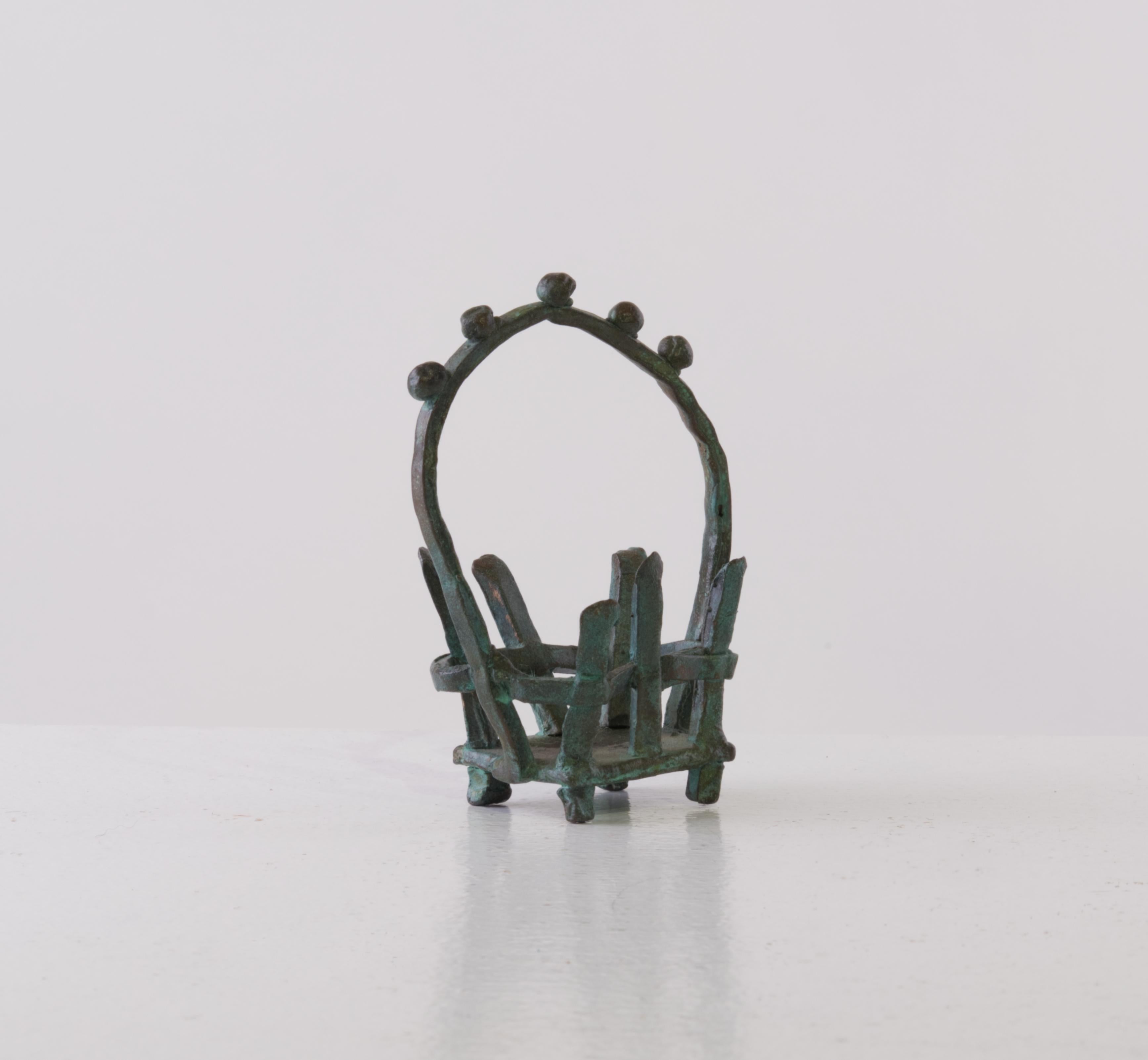 American Contemporary Bronze Sculpture, 'Imaginary Friend' by Gudrun Thompson For Sale